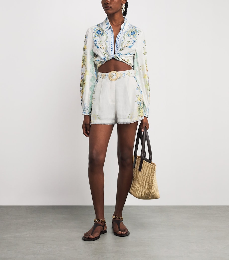 Linen Homespun Wrap Shirt MY HOMESPUN HRT HMHR Image 2