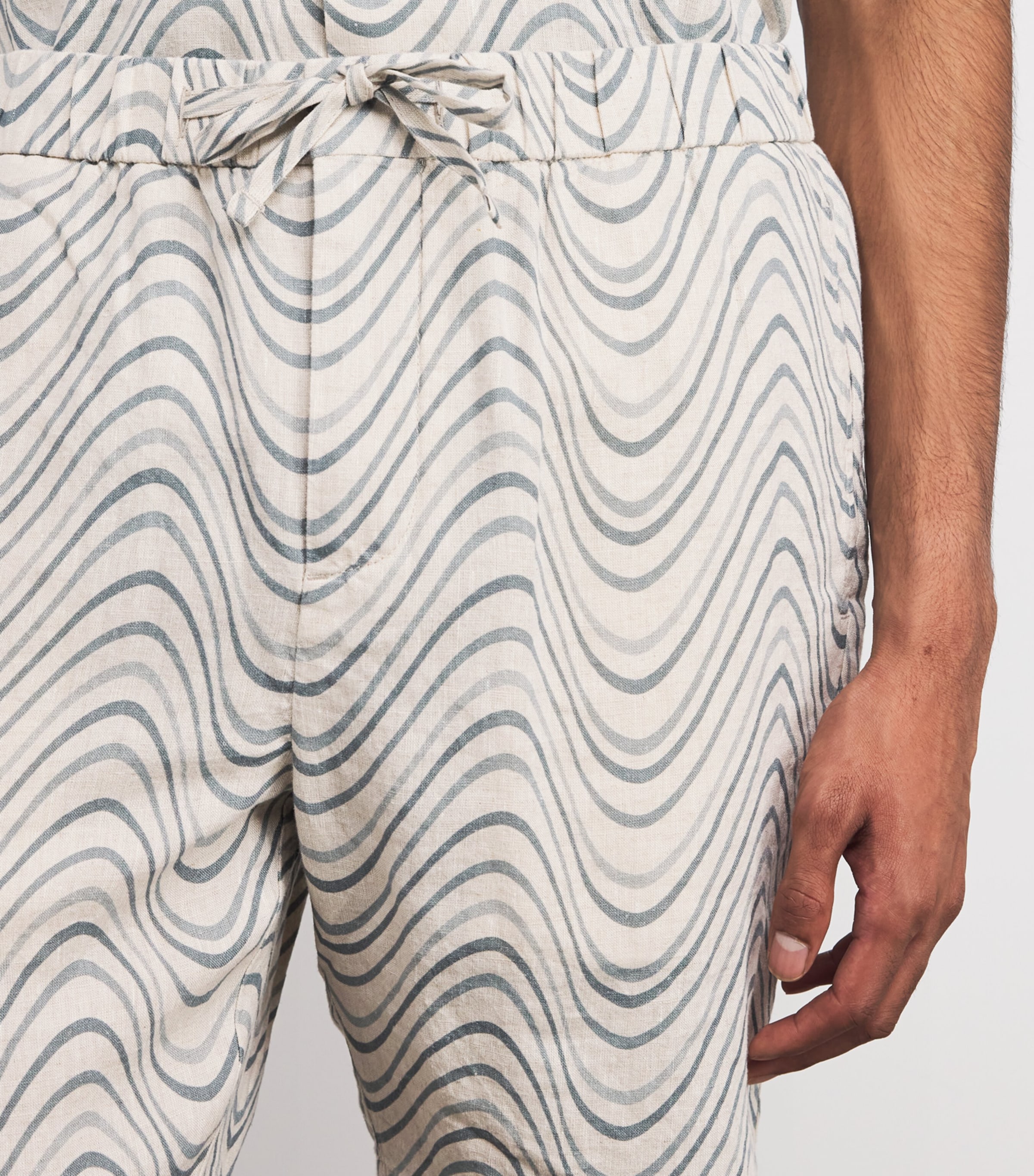 Linen Felipe Shorts 902-COASTAL BLUE Image 6