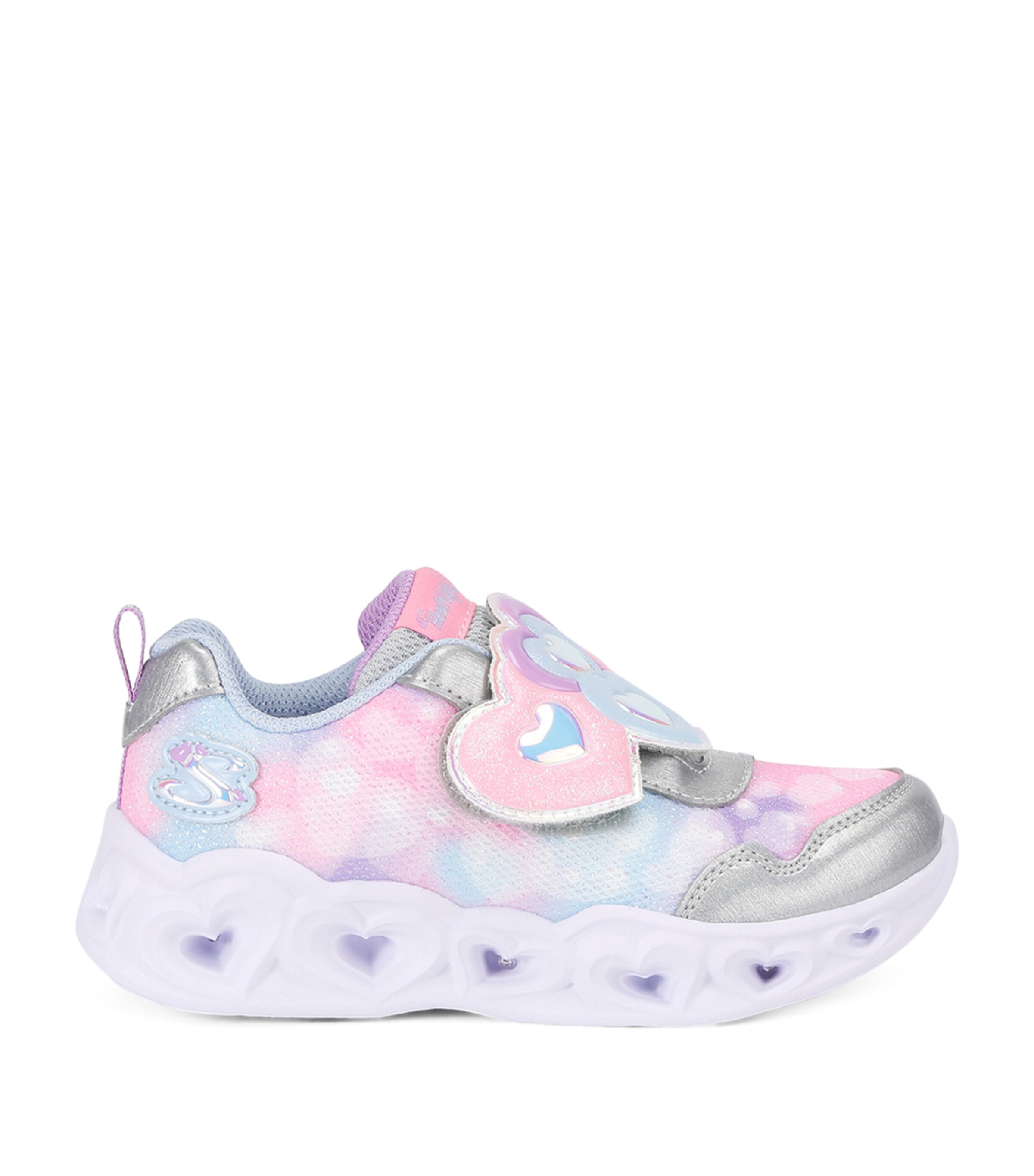 Skechers Heart Lights Trainers Lilac Image 1