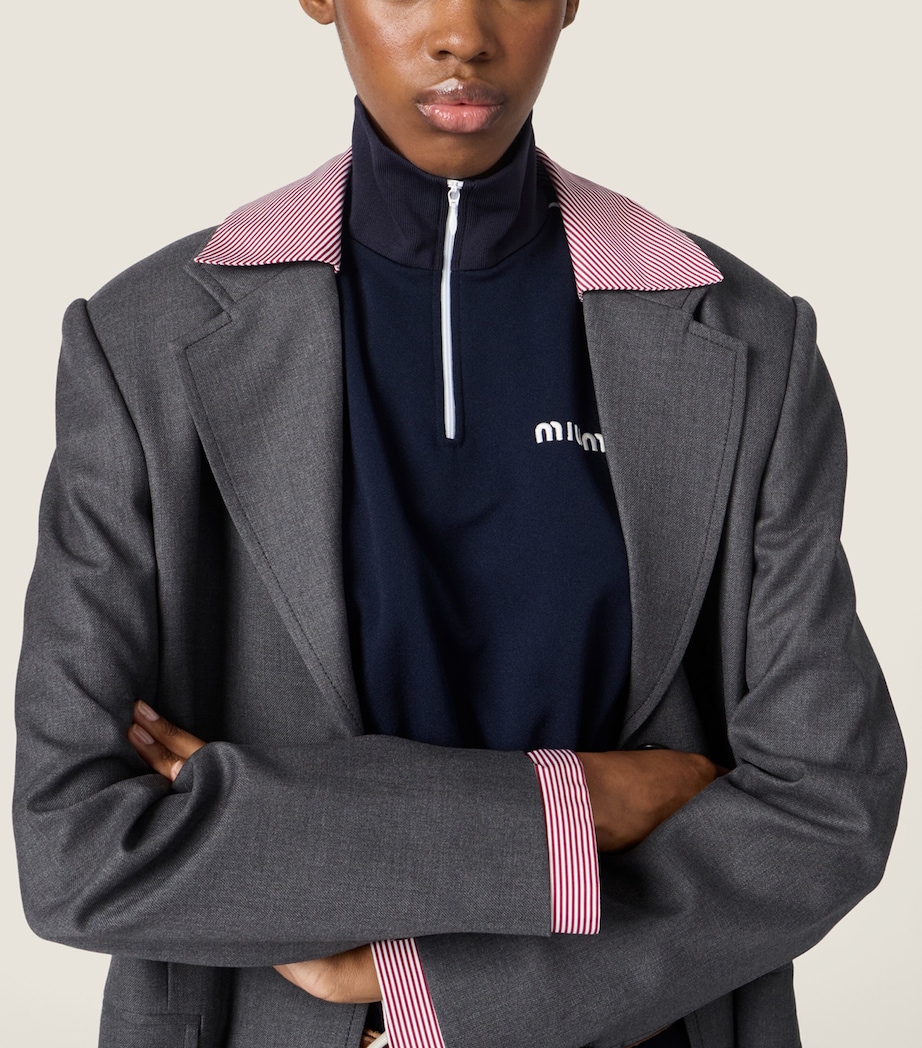 Miu Miu Womens Technical Logo Crop Top Image 4