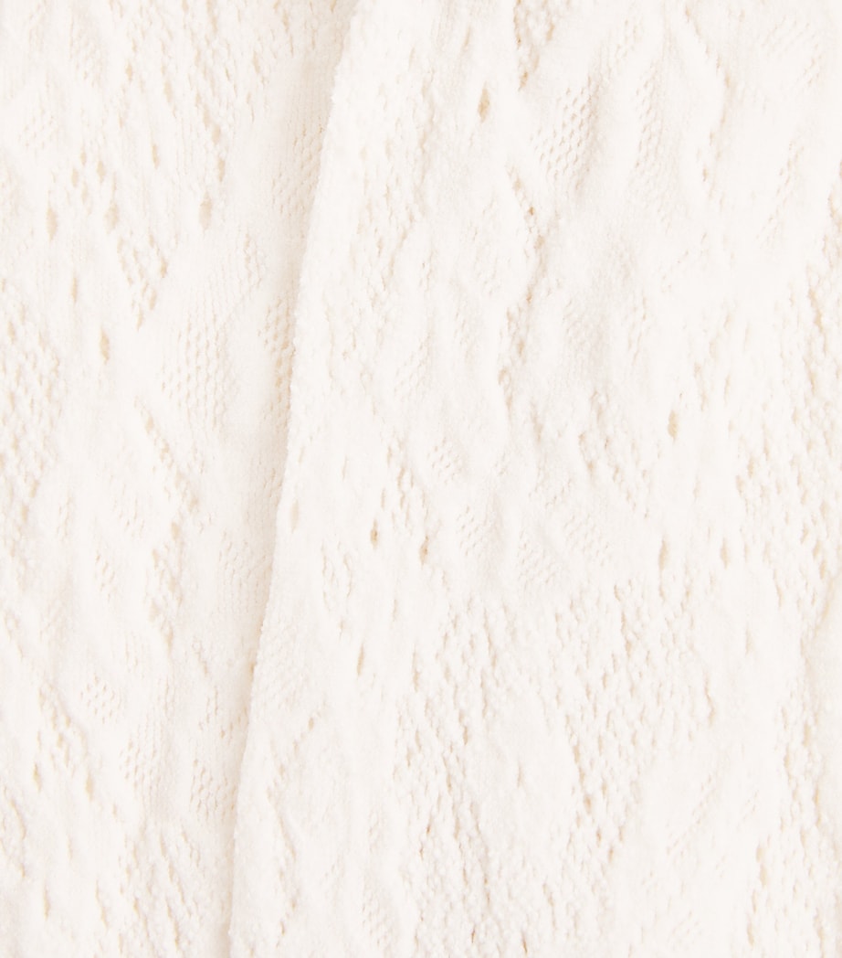 Wolford Womens Infinite Rose Net Socks Whipped Cream Image 4