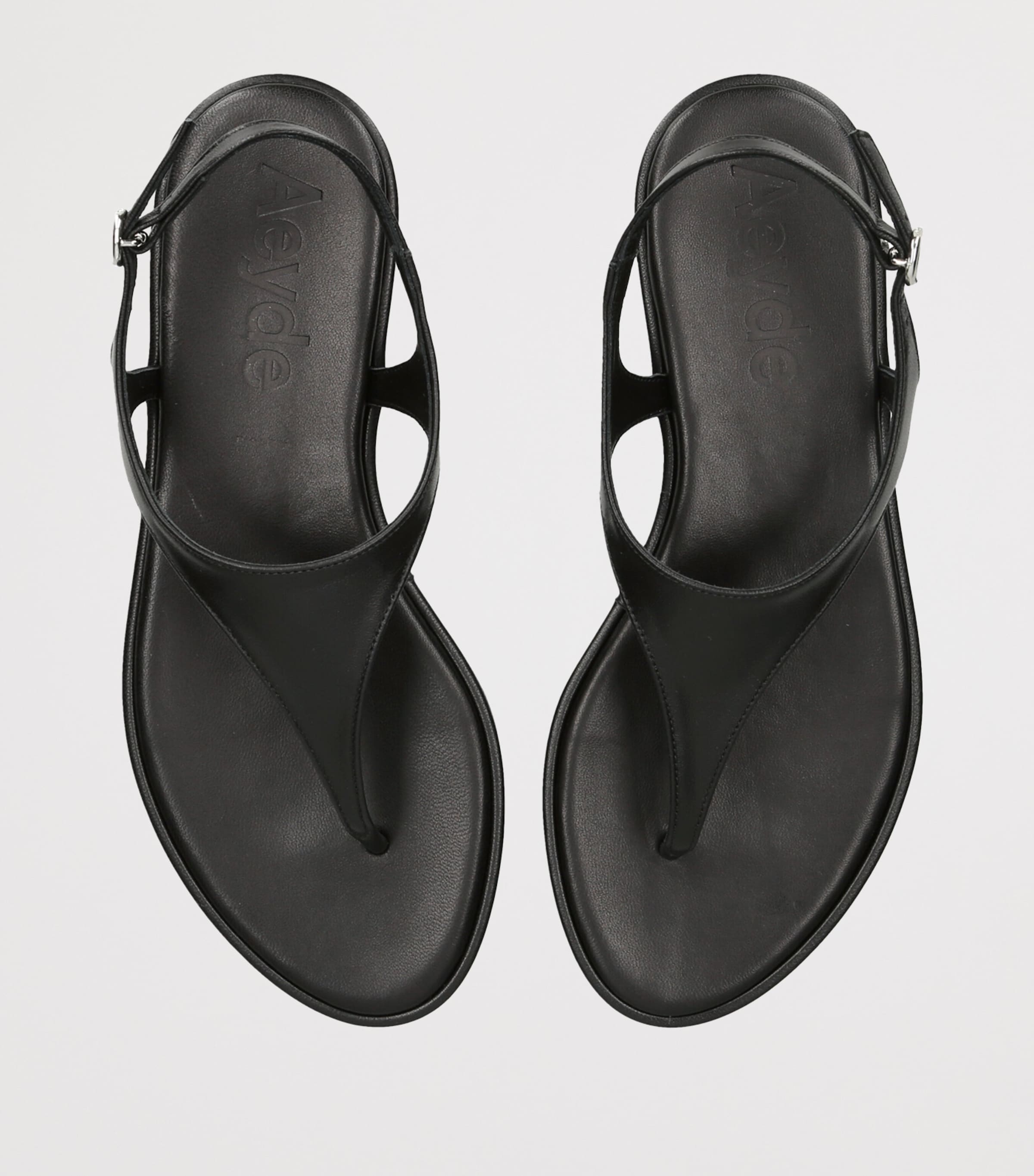 aeyde Leather Raine Sandals Black Image 3