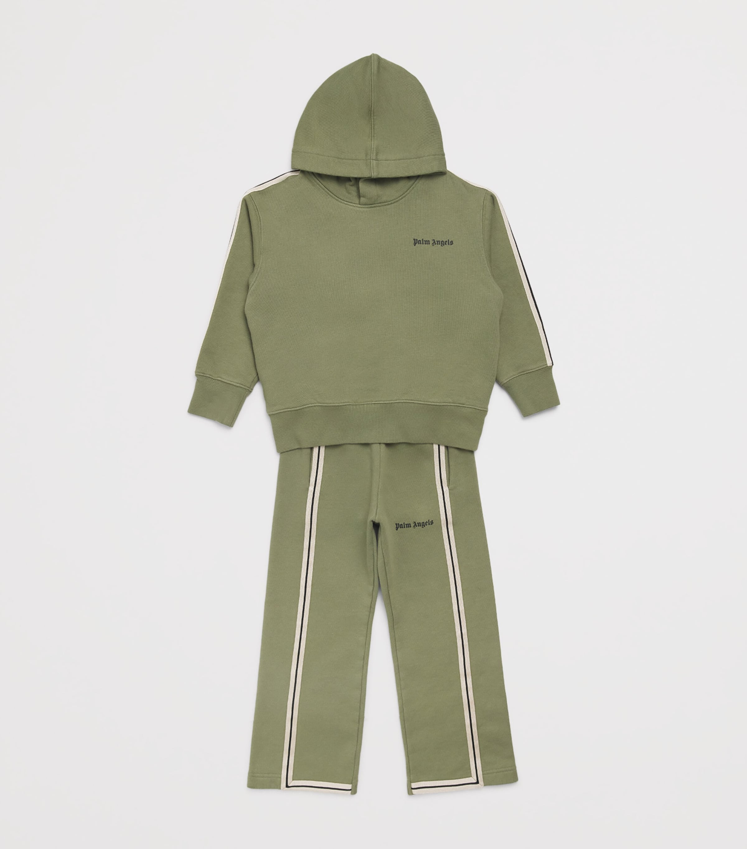 Cotton Track Sweatpants (4-12+ Years) 5610MILITRY GRN-BLCK Image 3
