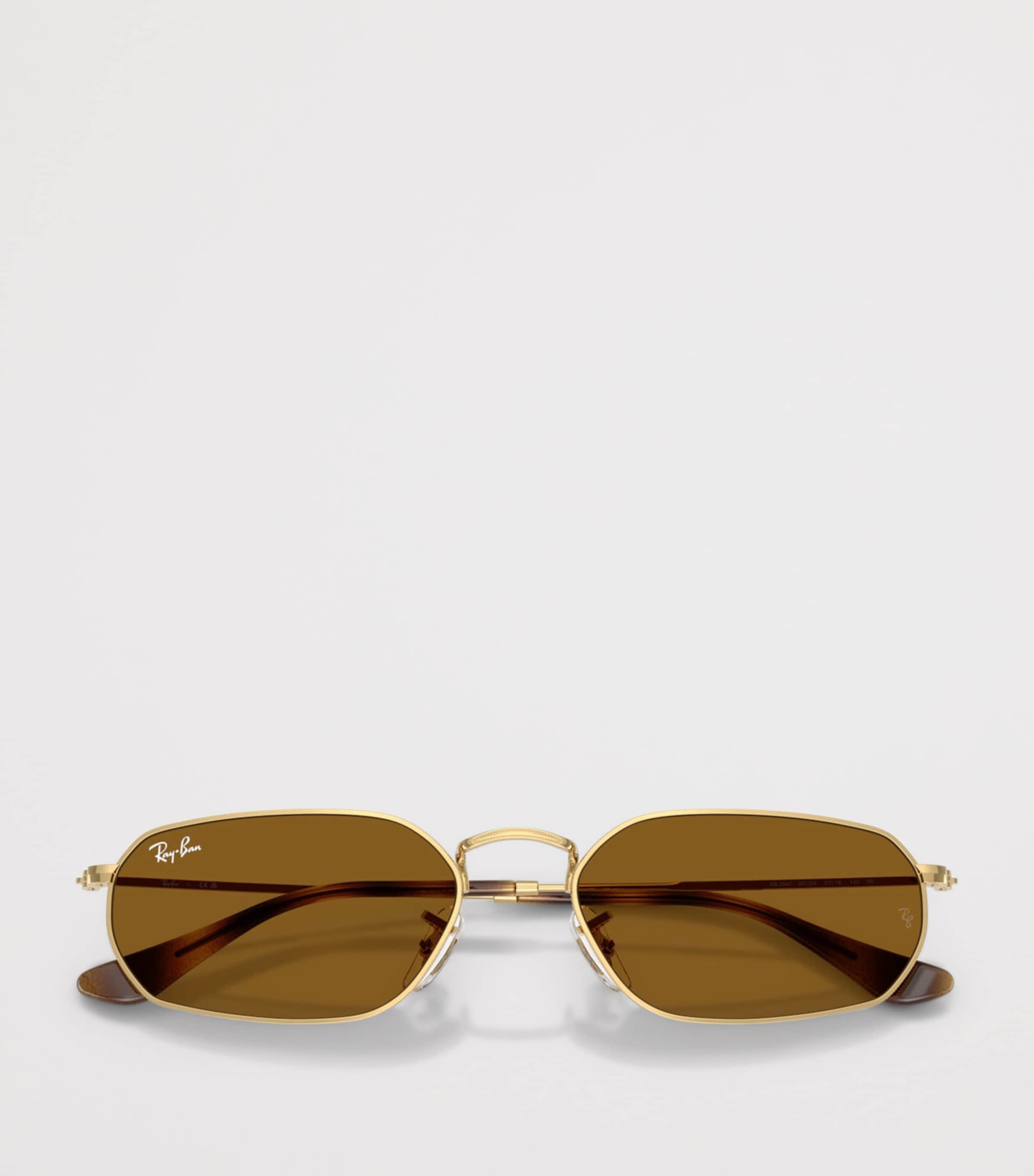 Ray-Ban Metal Irregular Oval Sunglasses Gold Image 5