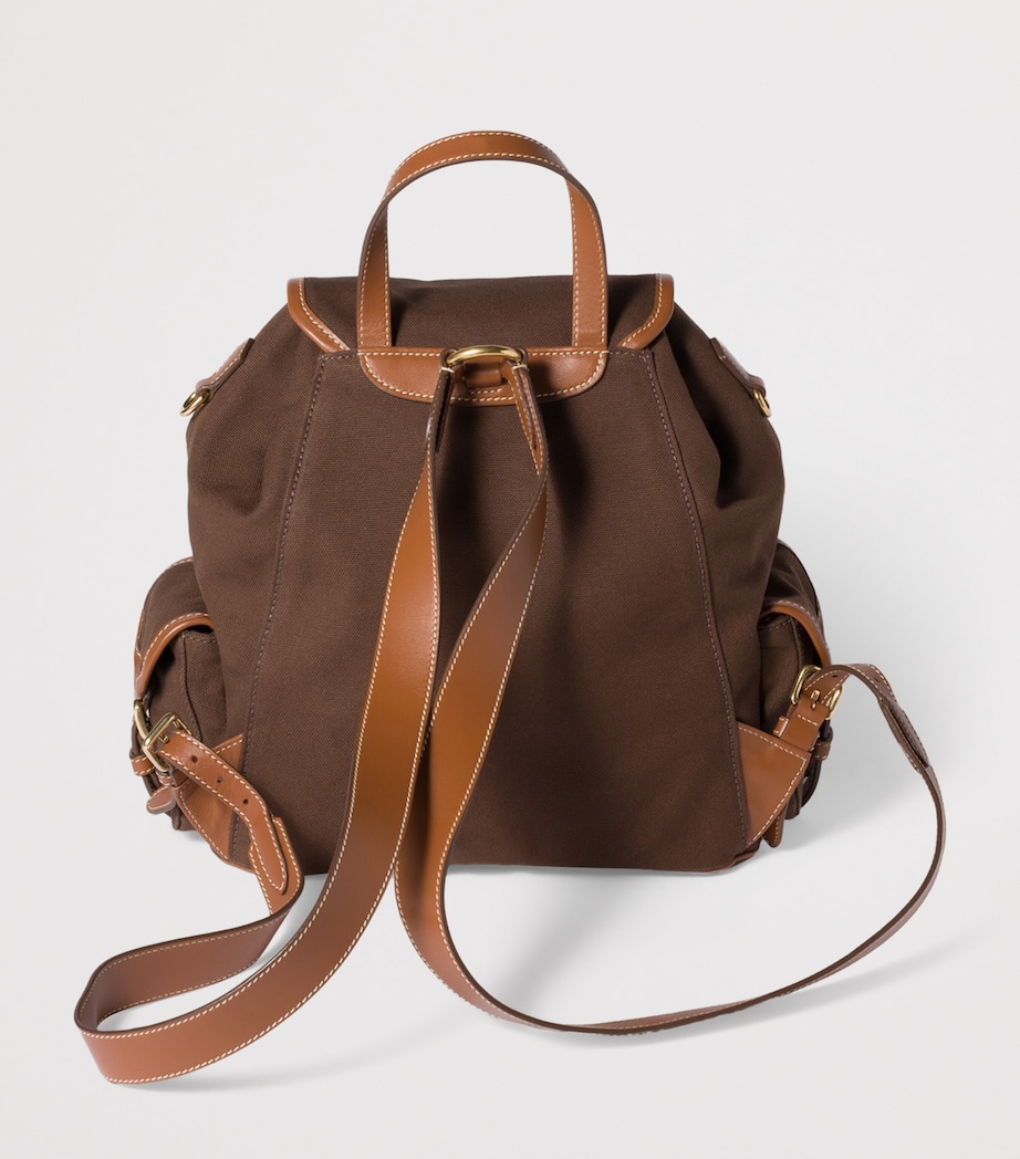 Canvas-Leather Backpack F04KB Image 4