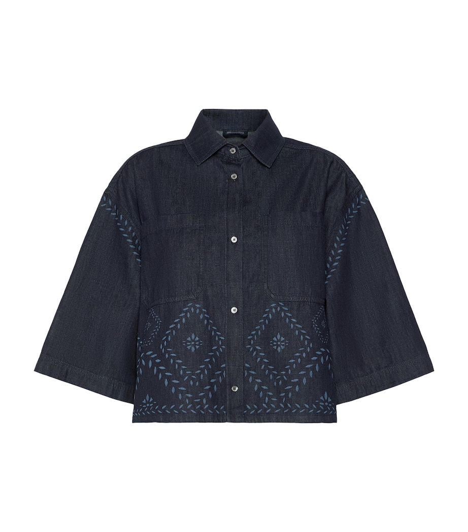Weekend Max Mara Womens Alare Denim Shirt Navy Image 1