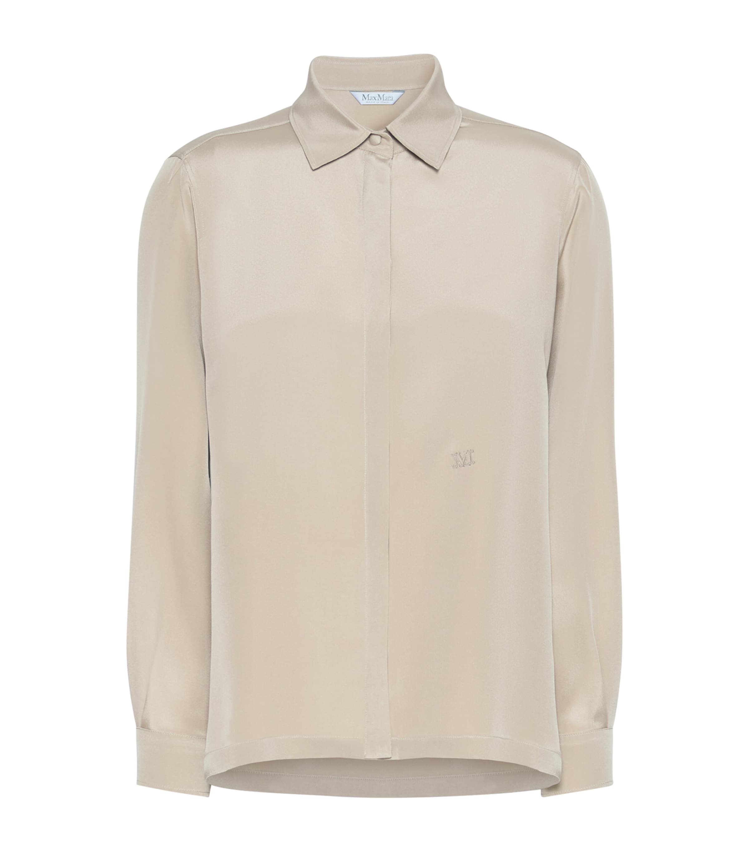 Max Mara Womens Silk Shirt Stone Image 1
