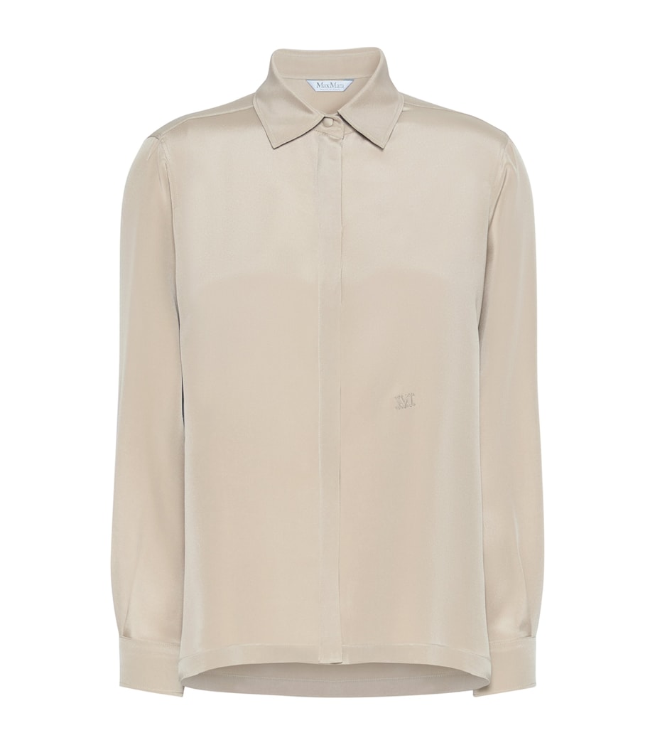 Max Mara Womens Silk Shirt Stone Image 1