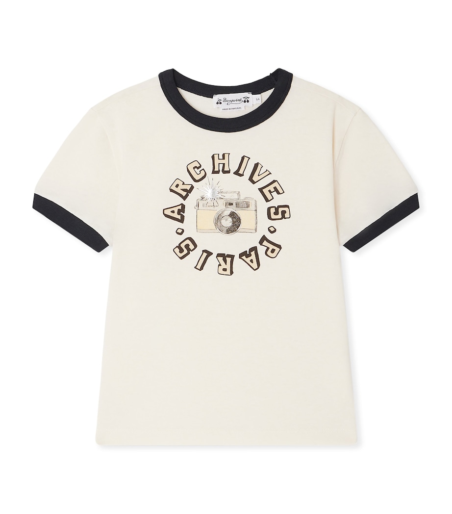 Organic Cotton Print T-Shirt (4-14 Years) UPB IVOIRE Image 1