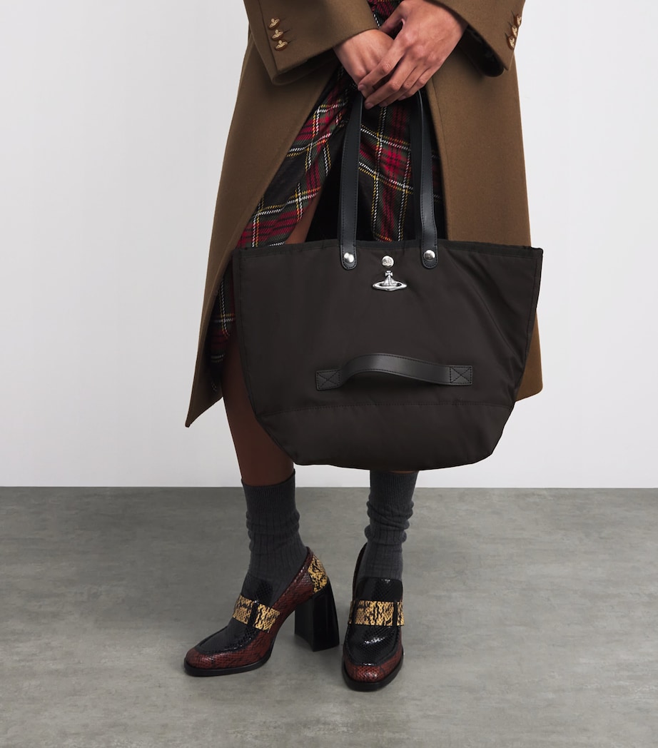 Small Utility Shopper Bag N403 BLK/SLV HRDWR Image 5