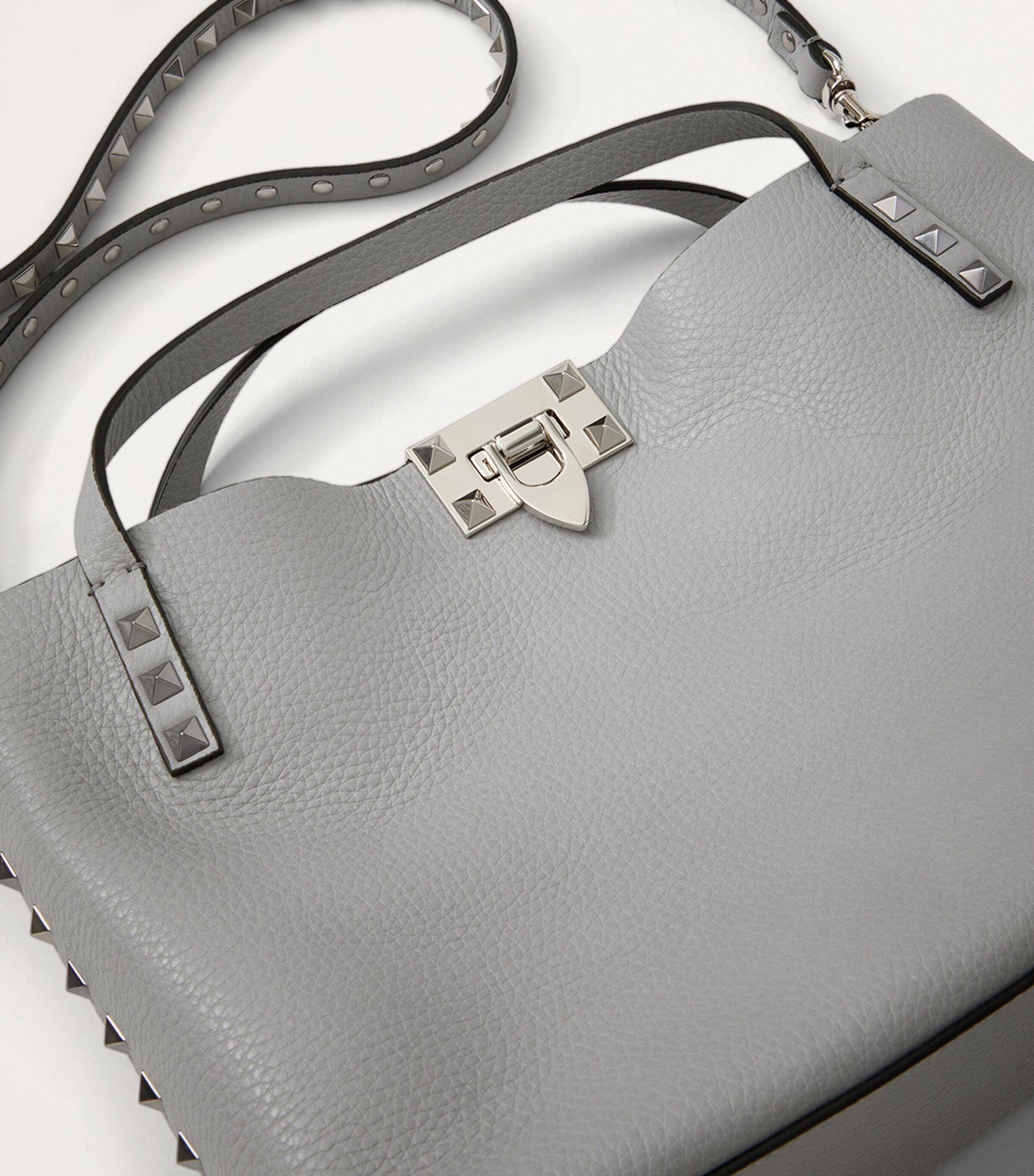 Valentino Garavani Small Leather Rockstud Tote Bag | Harrods US