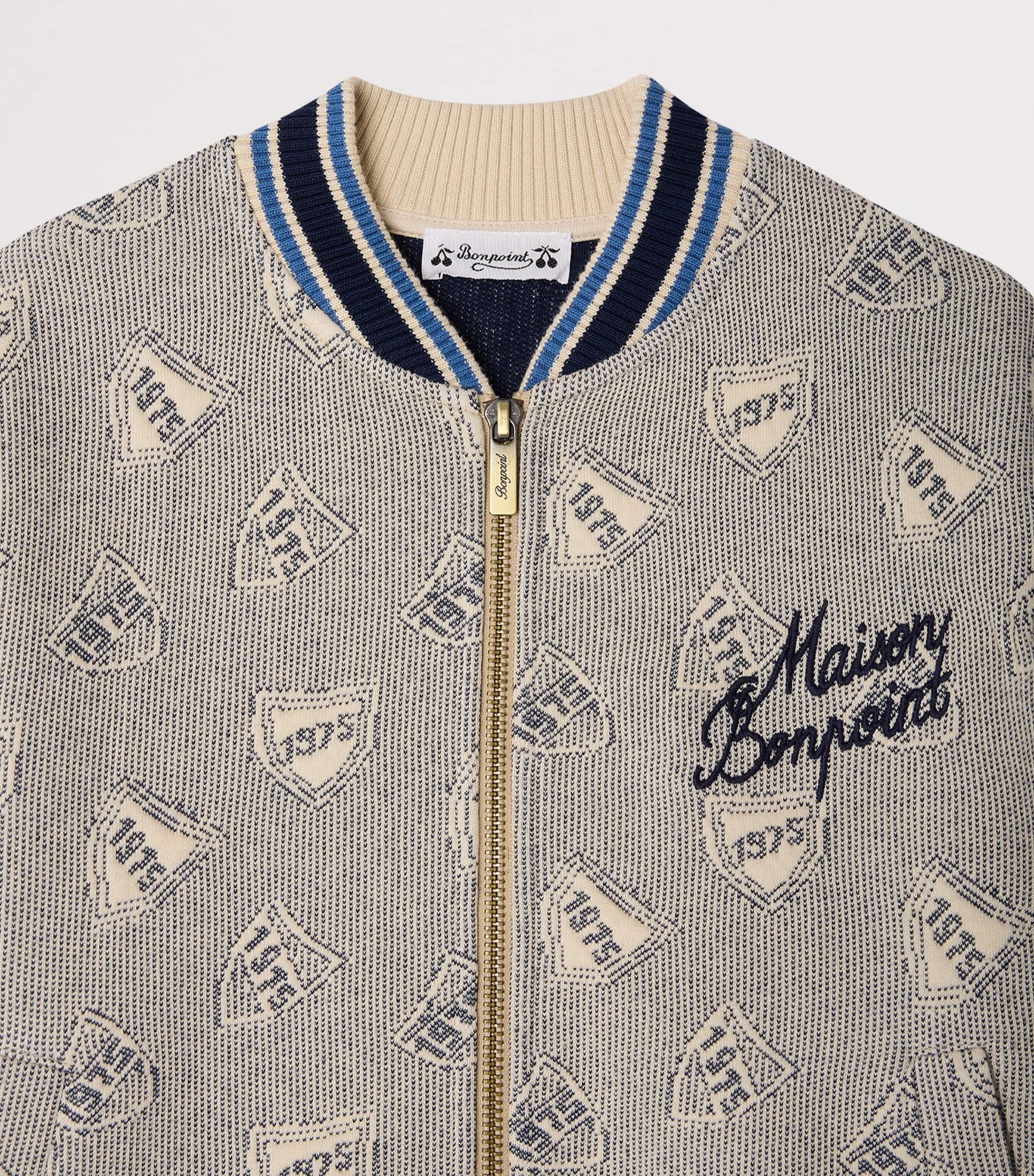 Bonpoint Cotton-Blend Lantern Bomber Jacket (10-14 Years) Marine Image 3