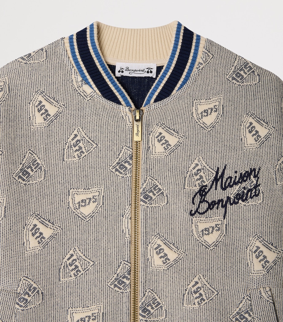 Bonpoint Cotton-Blend Lantern Bomber Jacket (10-14 Years) Marine Image 3