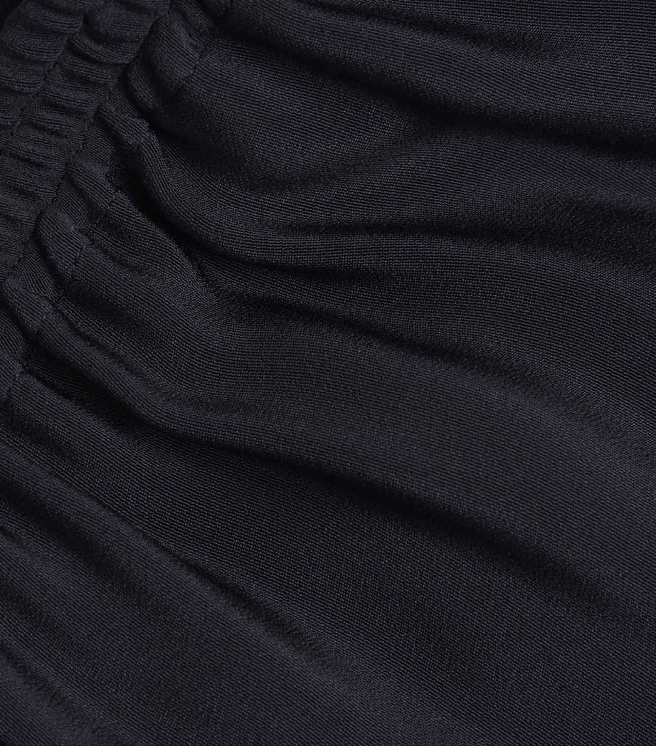 Eskandar Womens Silk Flared Trousers Midnight Image 6