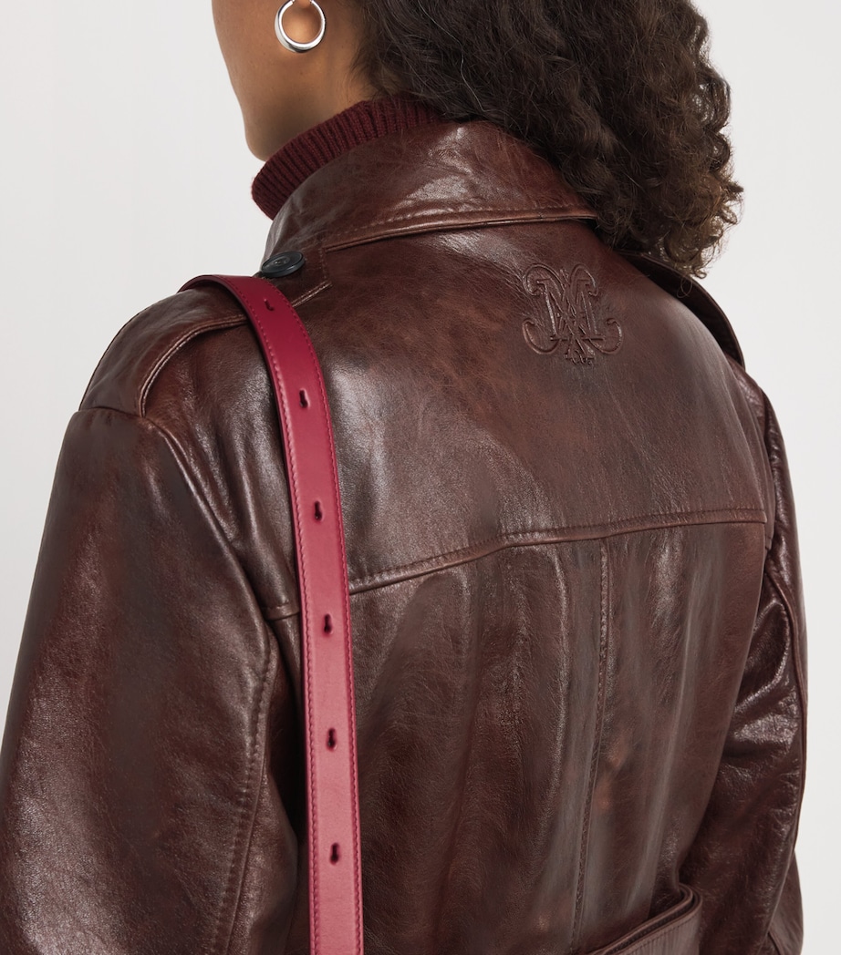 Leather Trench Coat BROWN Image 6