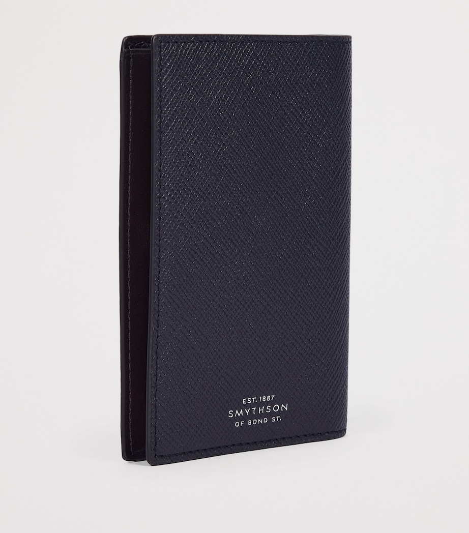 Smythson Panama Leather Stripe Passport Holder Navy Image 3
