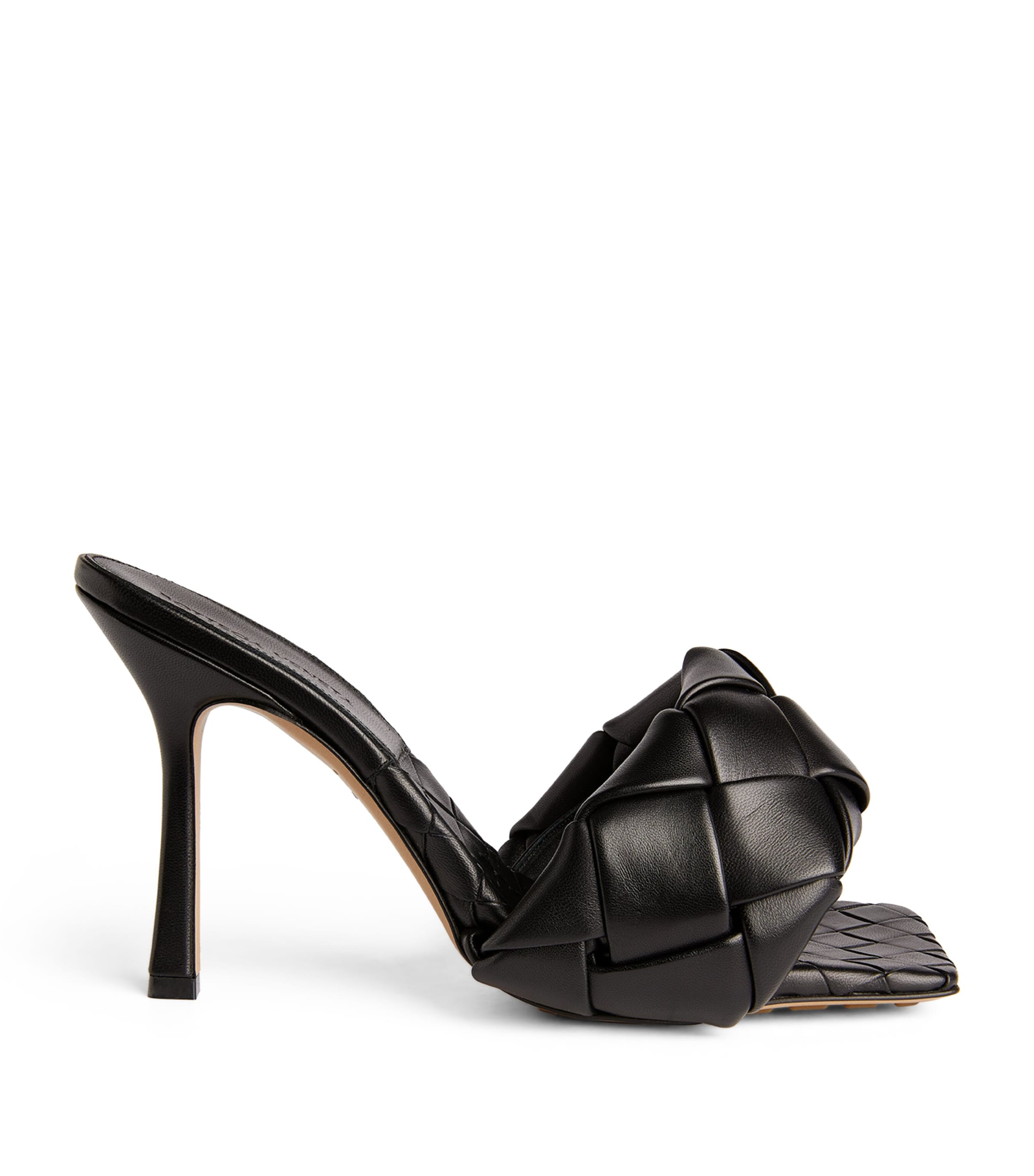 Bottega Veneta Quilted Leather Lido Mules 90 In Black