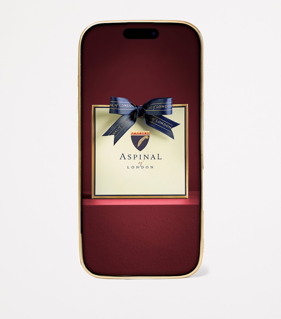 Aspinal Of London Croc-Embossed Leather iPhone 16 Pro Case Capri Blue Image 2
