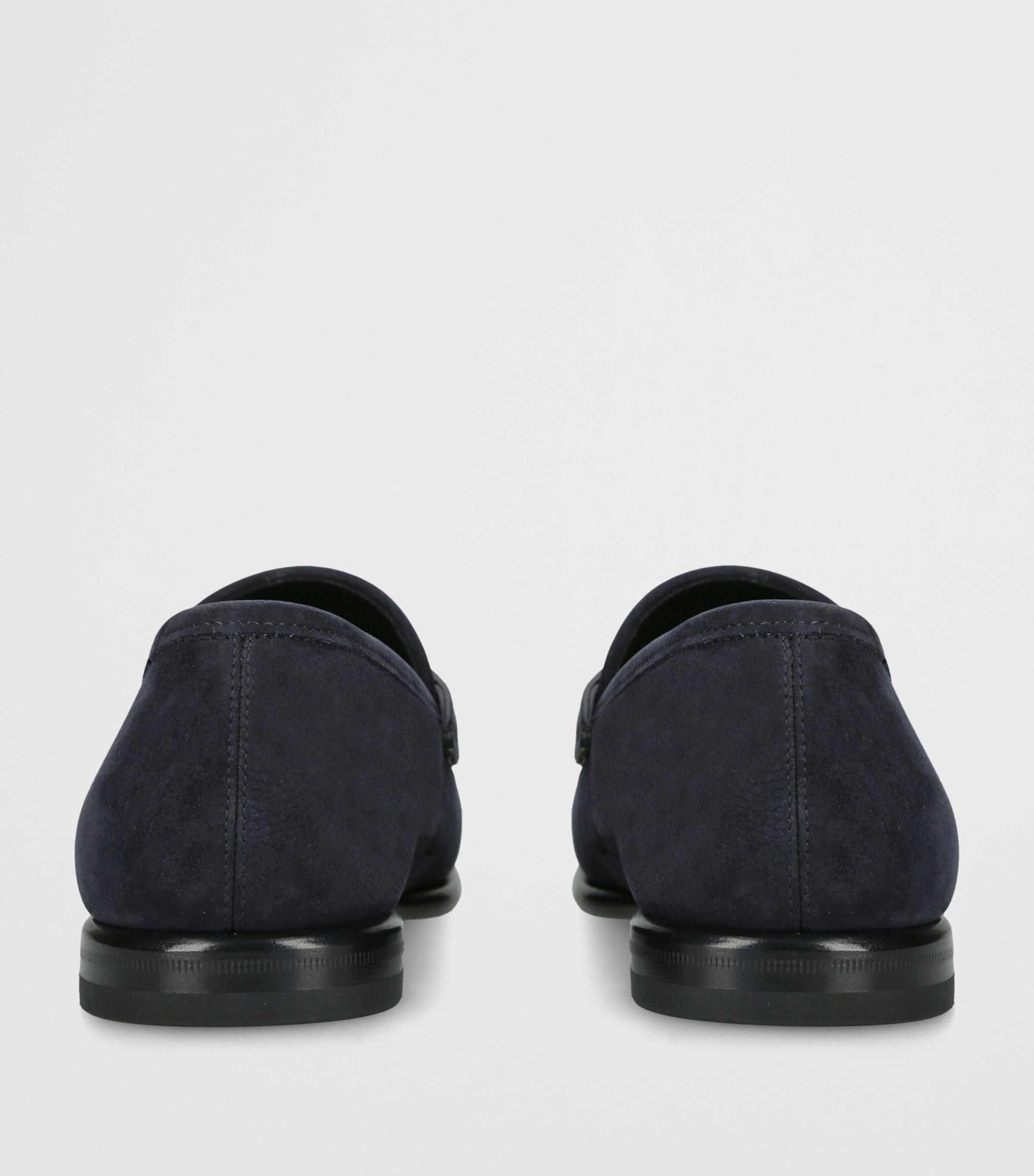 Salvatore Ferragamo Nubuck Gancini Loafers Navy Image 4