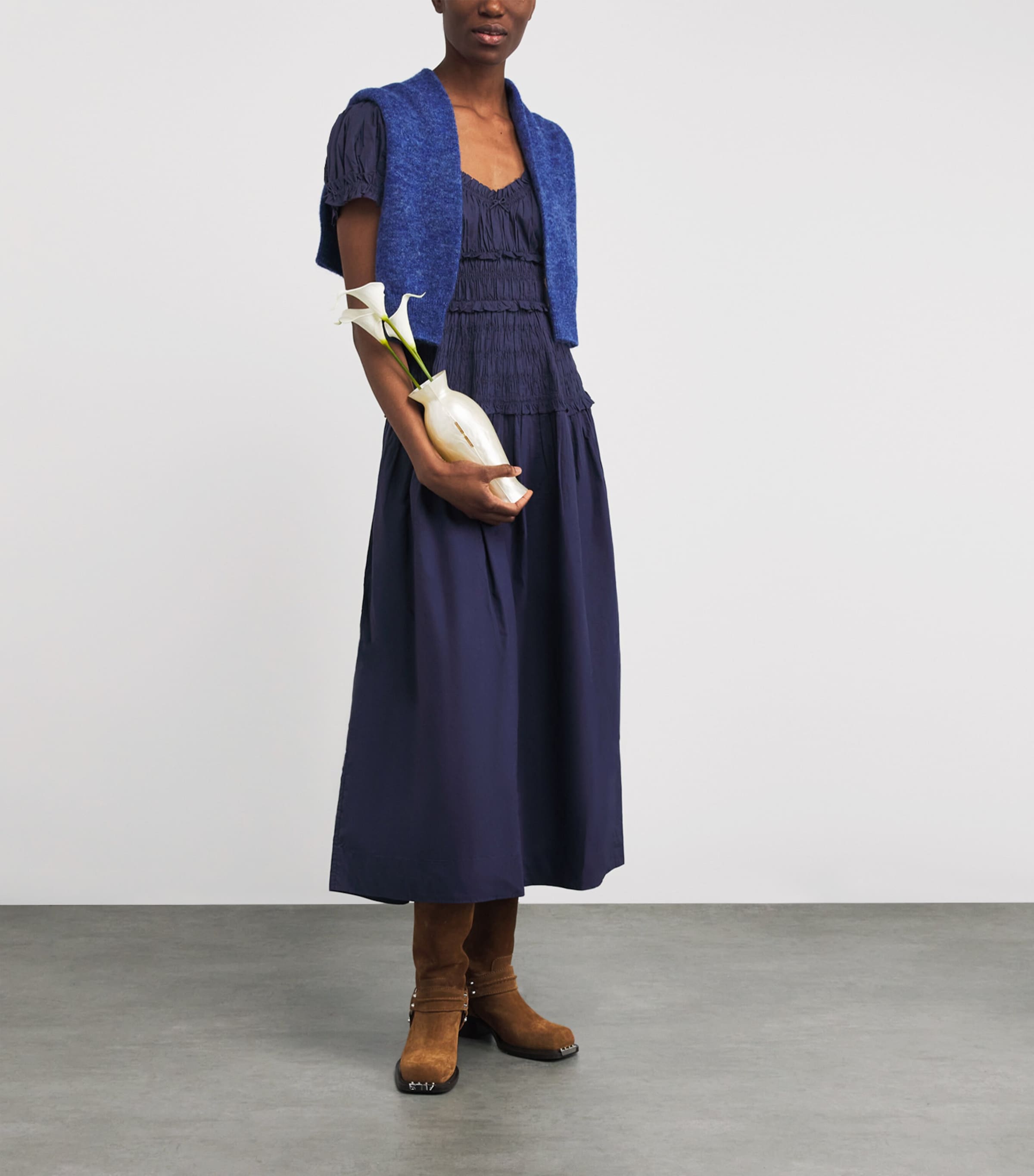 Organic Cotton Leanne Midi Dress ADRIATIC Image 2