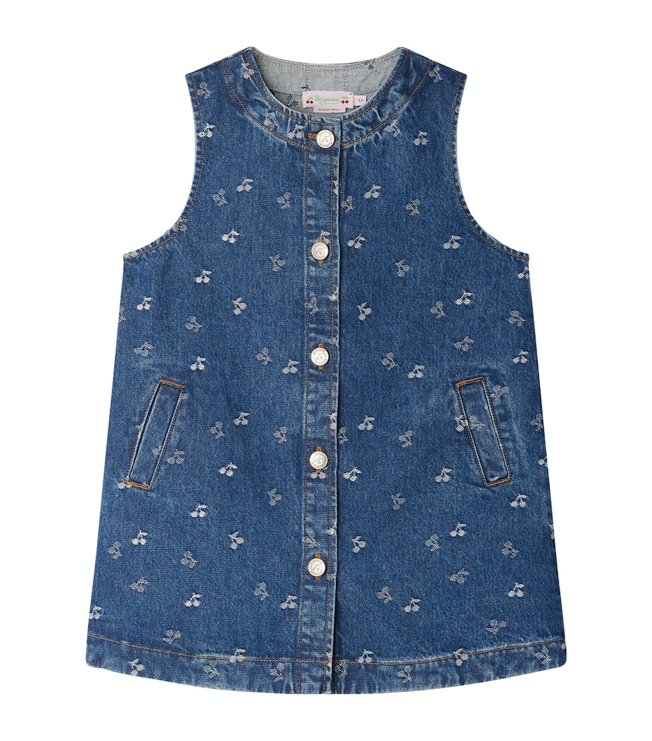 Denim Cherry Print Jette Dress (10-14 Years) IMP JEAN CLAIR Image 1