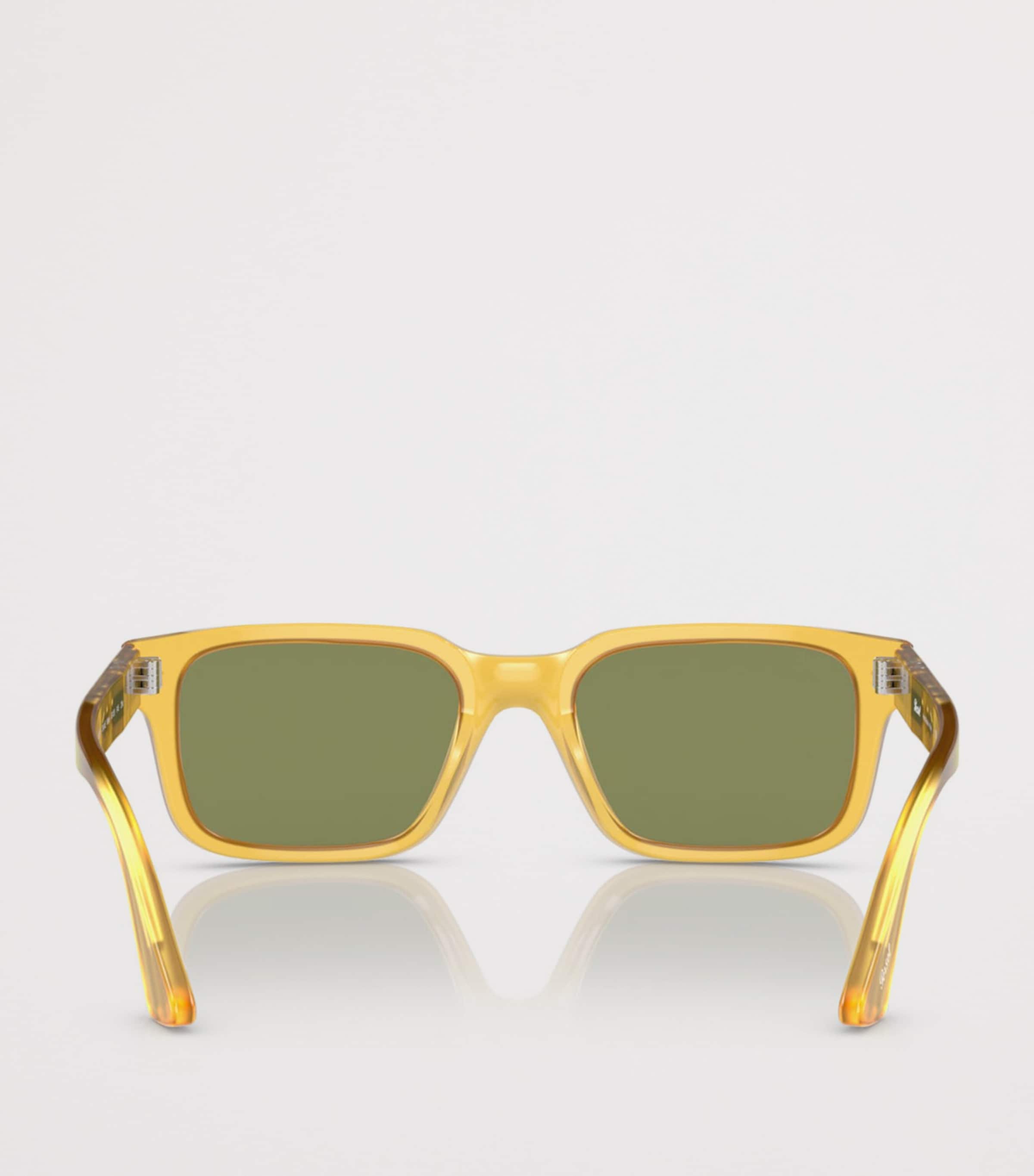 Persol Acetate Rectangle Sunglasses Beige Image 4