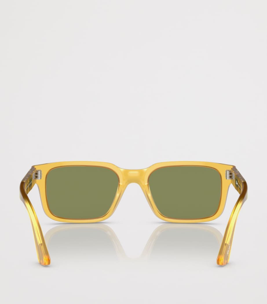 Persol Acetate Rectangle Sunglasses Beige Image 4