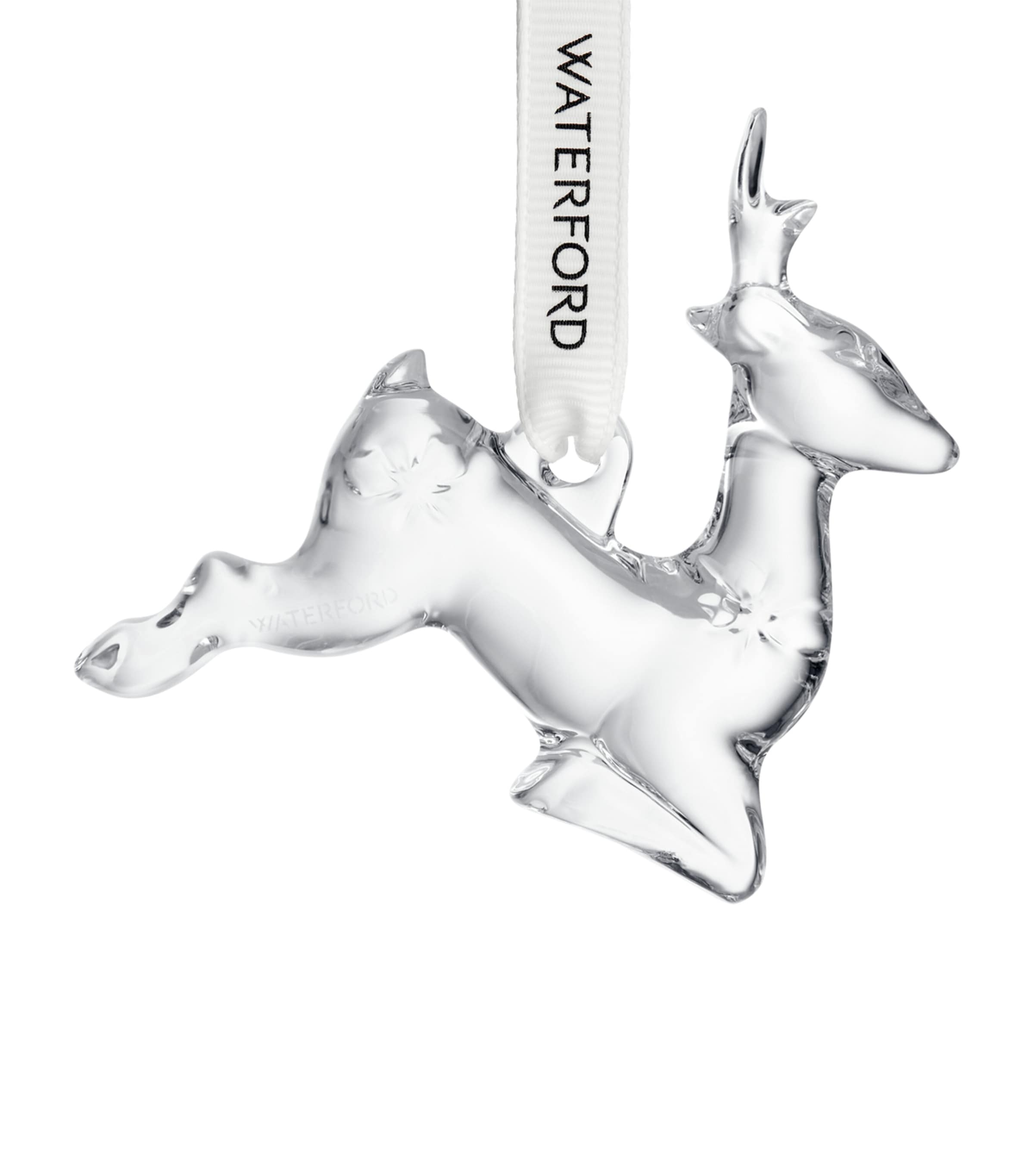 Crystal Mini Reindeer Tree Decoration CLEAR Image 1