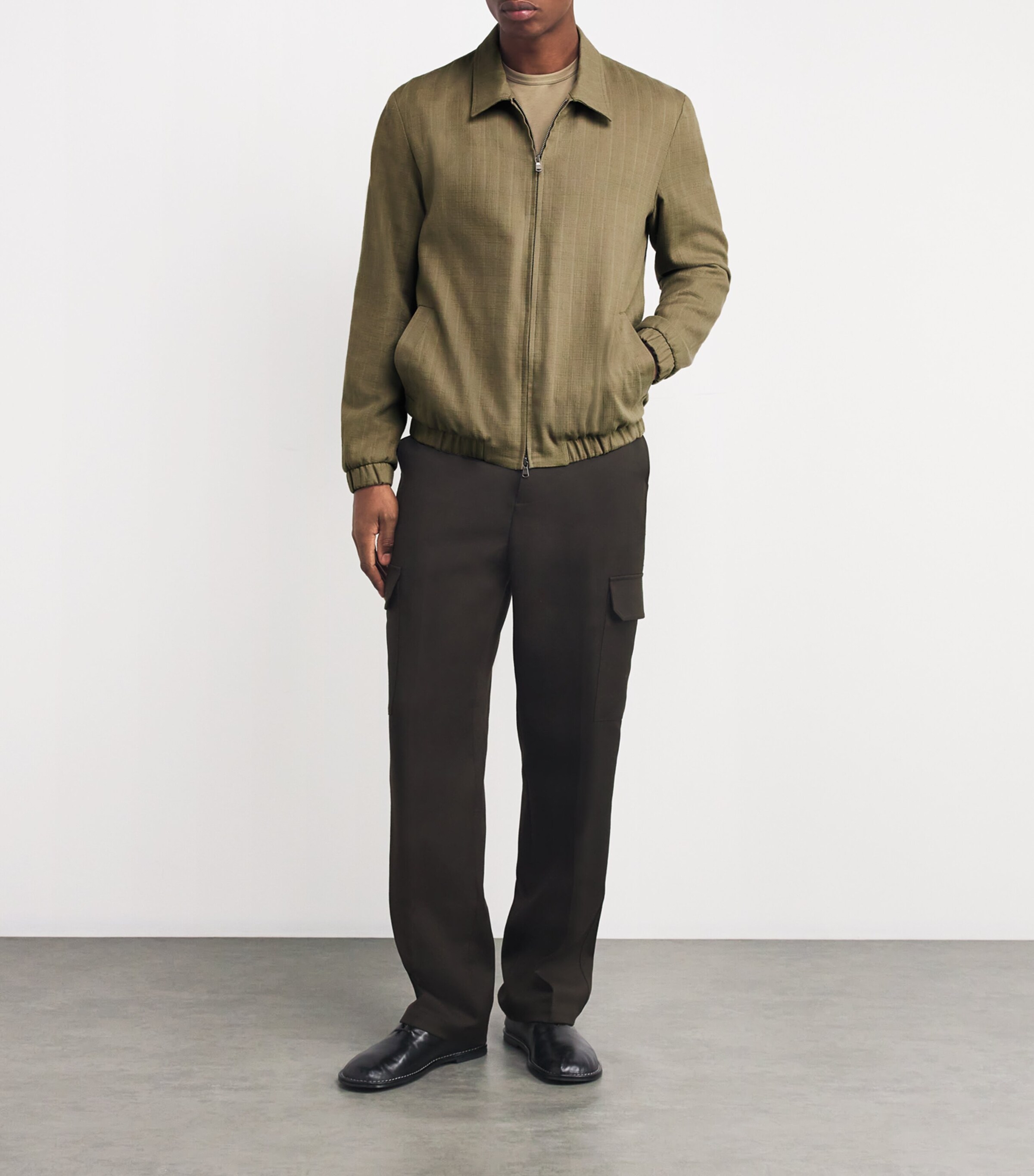 Cotton Blouson Jacket DARK STONE Image 2