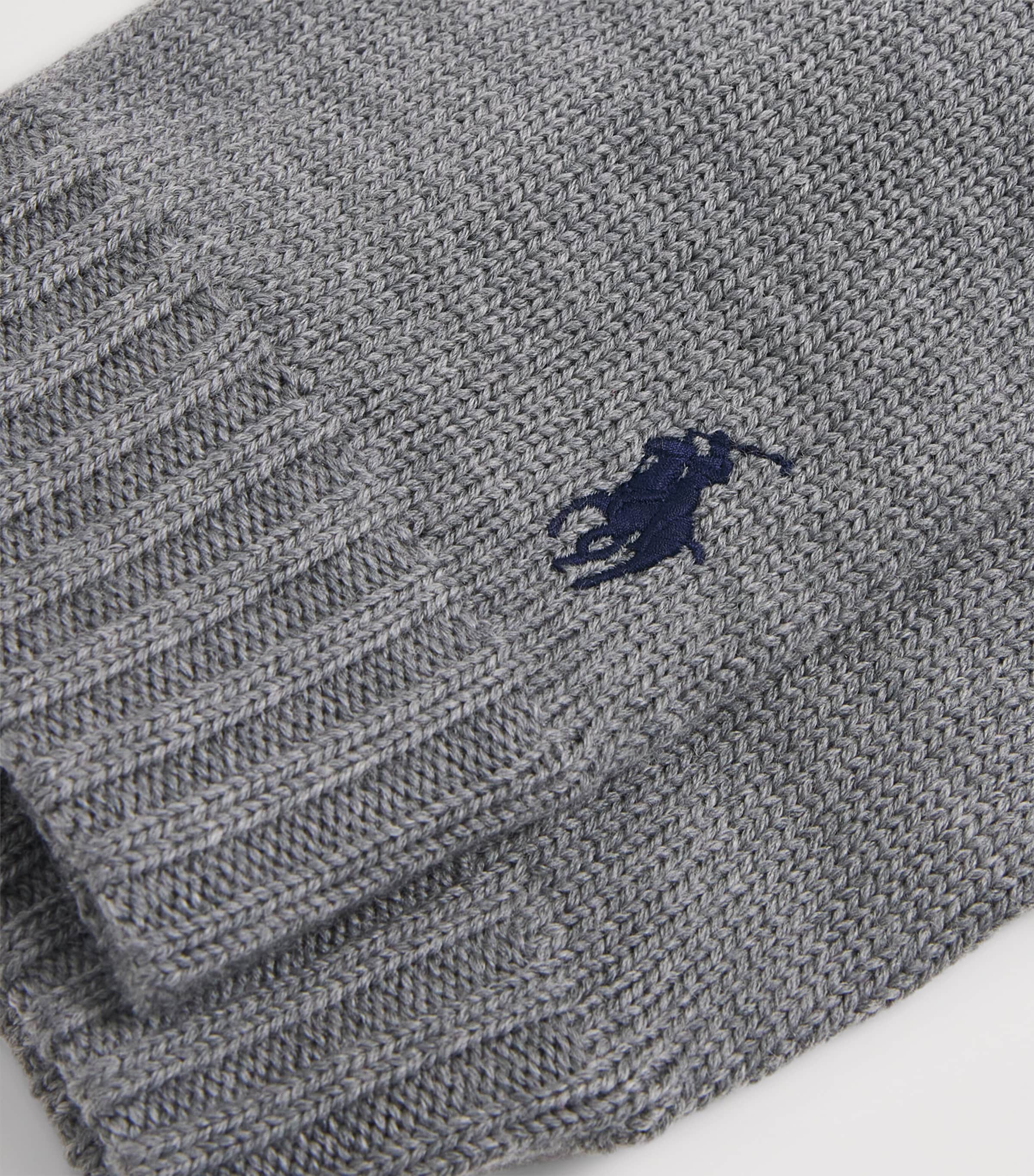 Polo Ralph Lauren Grey Wool Polo Pony Gloves | Harrods UK