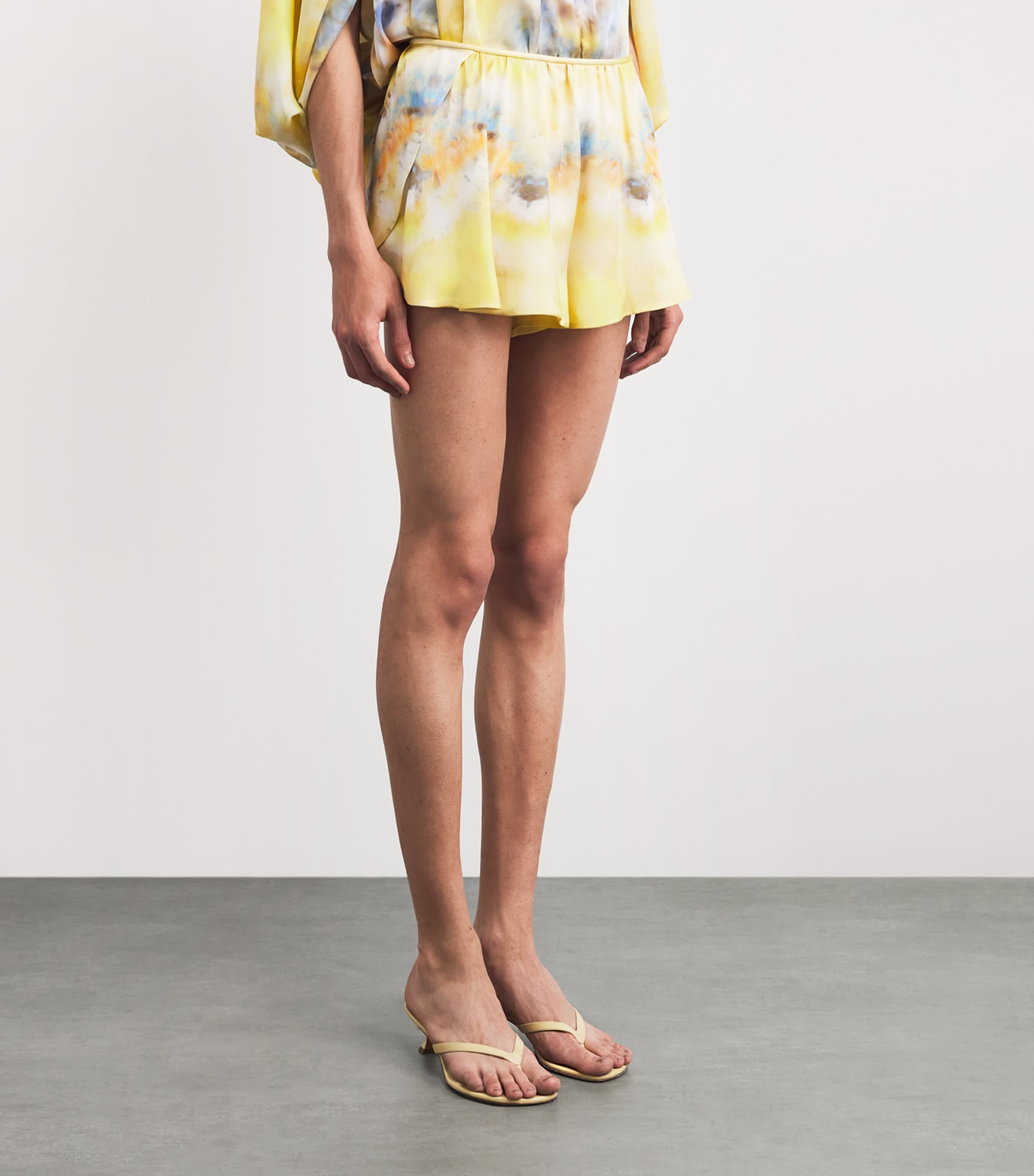 Zimmermann Womens Silk Alchemy Micro Shorts Citrus Tie Dye Image 4