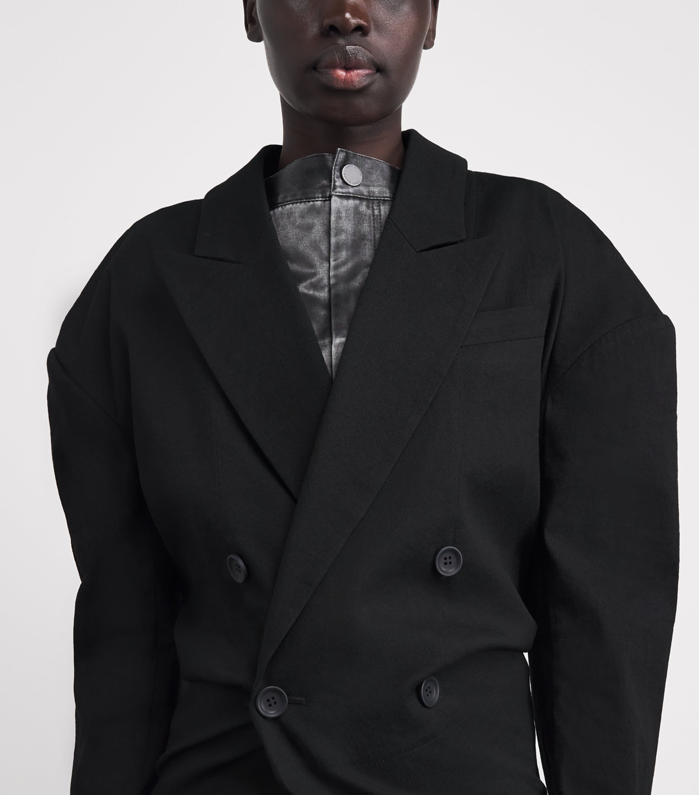 Issey Miyake Womens Like Torso Like Blazer Maxi Dress Black Image 4