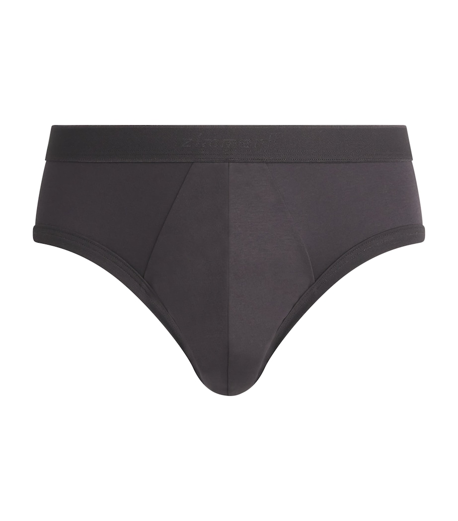 Stretch-Cotton Briefs 188 ESPRESSO Image 1