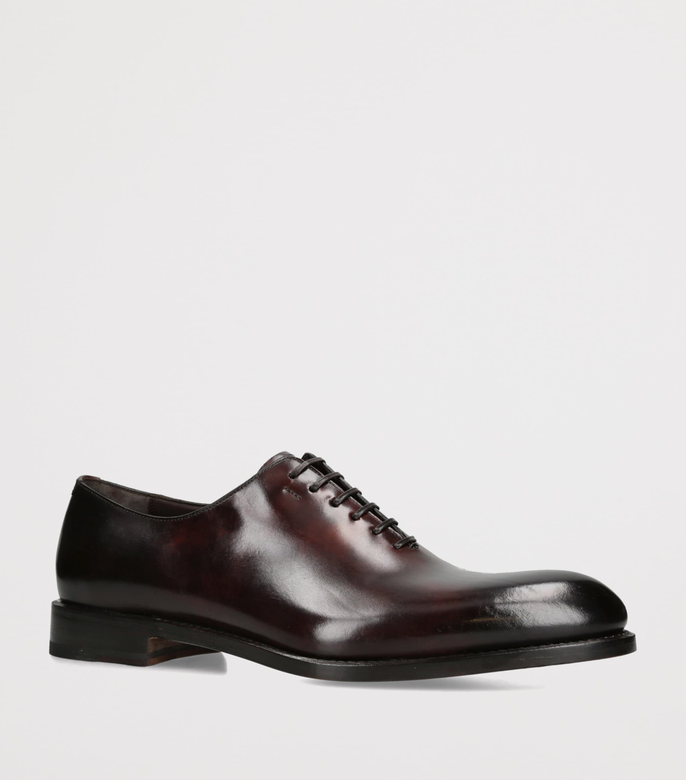 Salvatore Ferragamo Leather Oxford Shoes Dark Brown Image 2