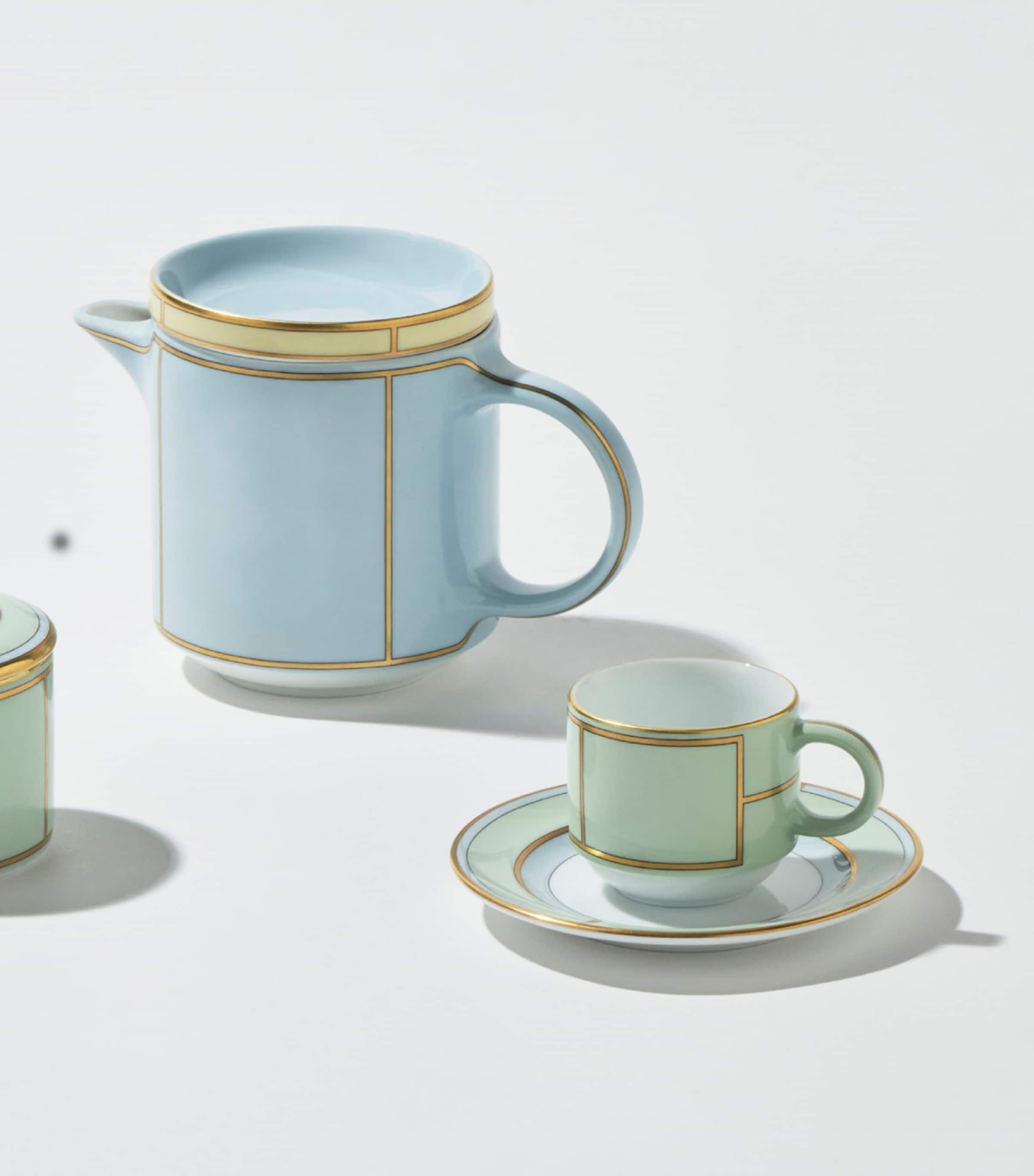 GINORI 1735 Porcelain Colonna Diva Verde Coffee Saucer (12.5cm) Image 2