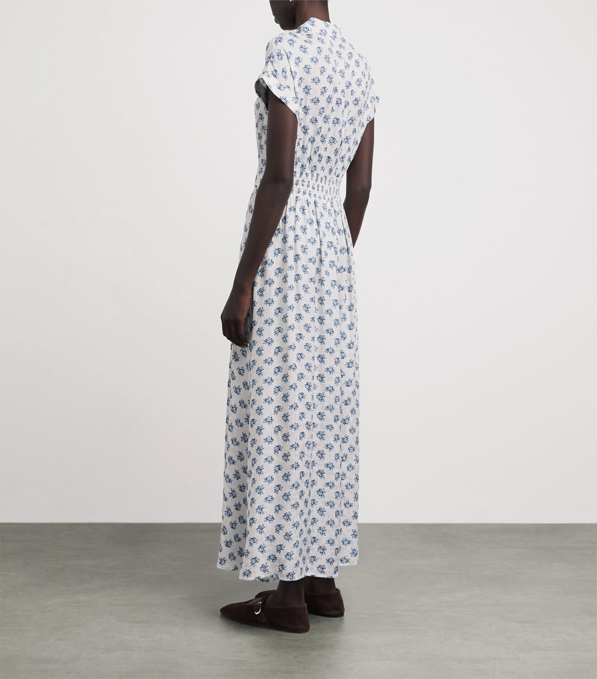 Maje Womens Floral Mini Dress Blue Small Flowers Image 4