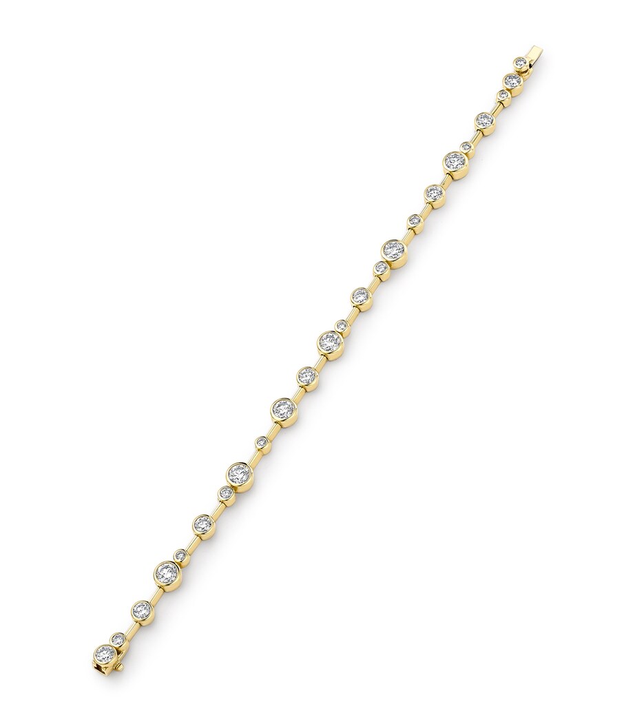 Boodles Yellow Gold and Diamond Raindance Bracelet Yellow Gold Image 1