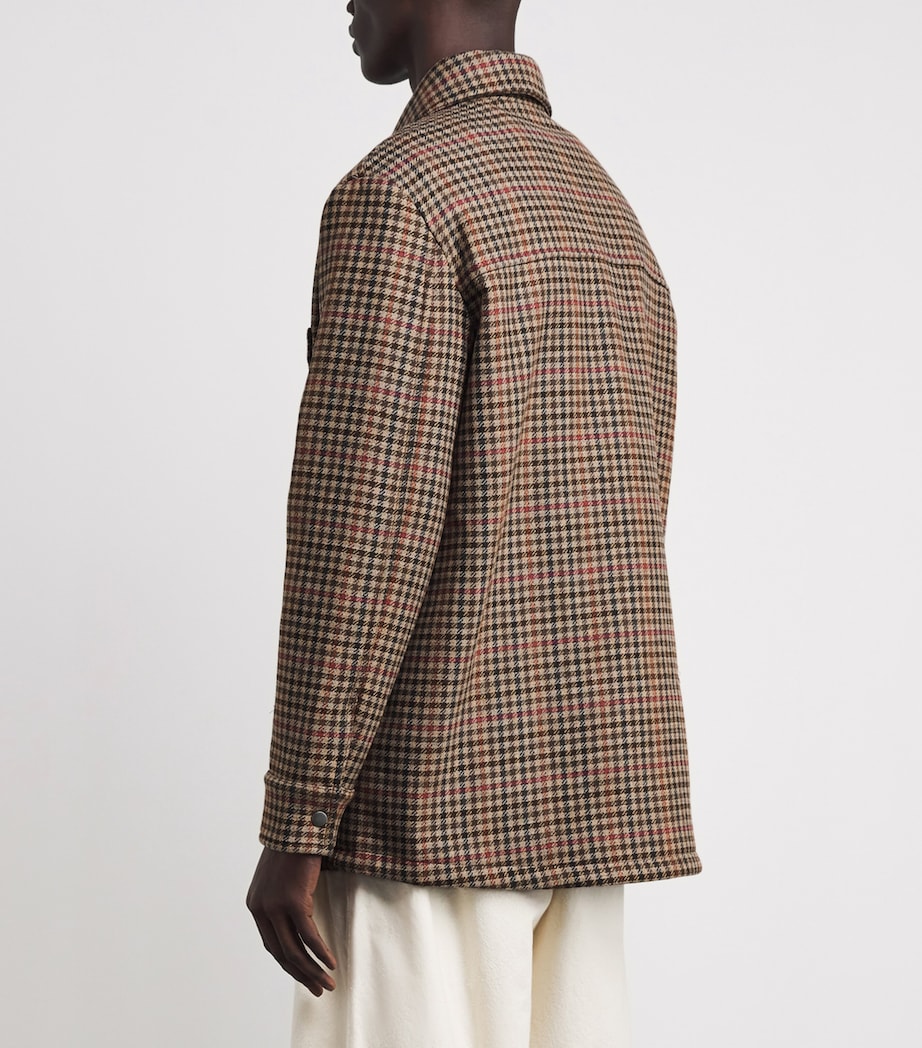 Wool-Blend Check Overshirt CAC - MARRON GLACE Image 5