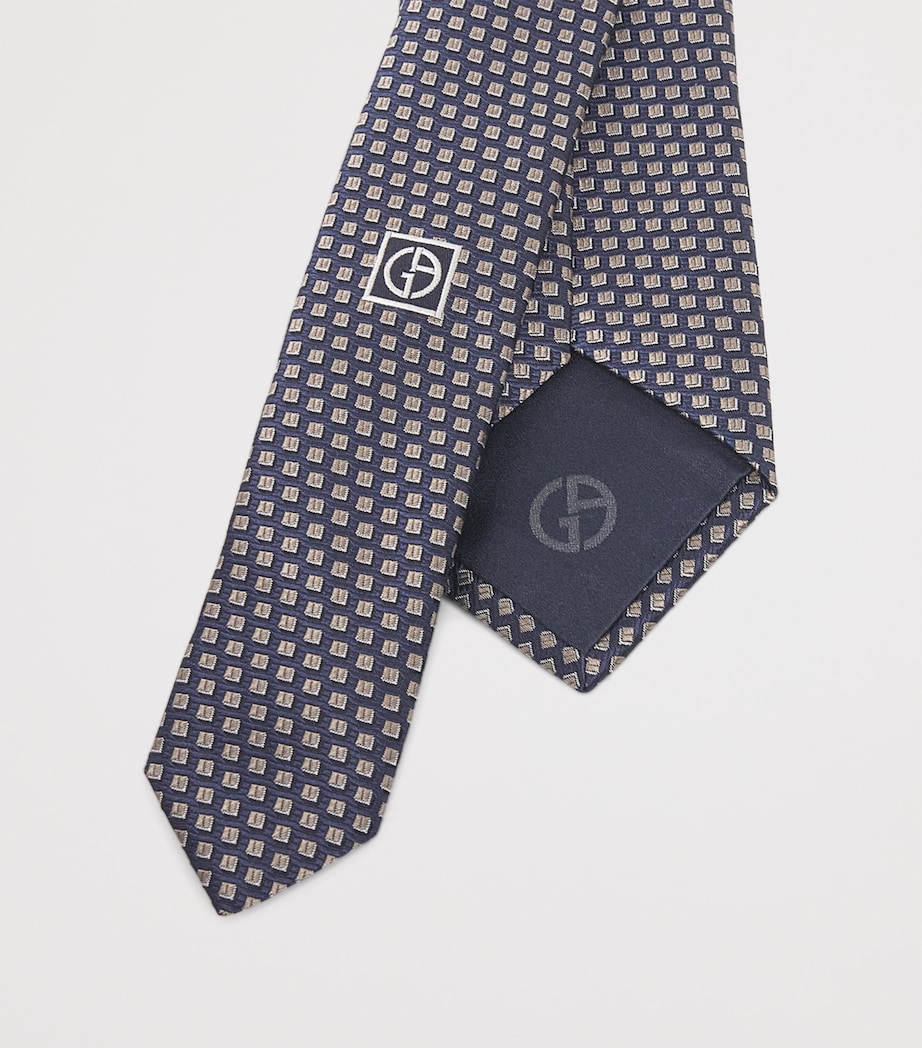 Silk Geometric Jacquard Tie FB057 Image 4