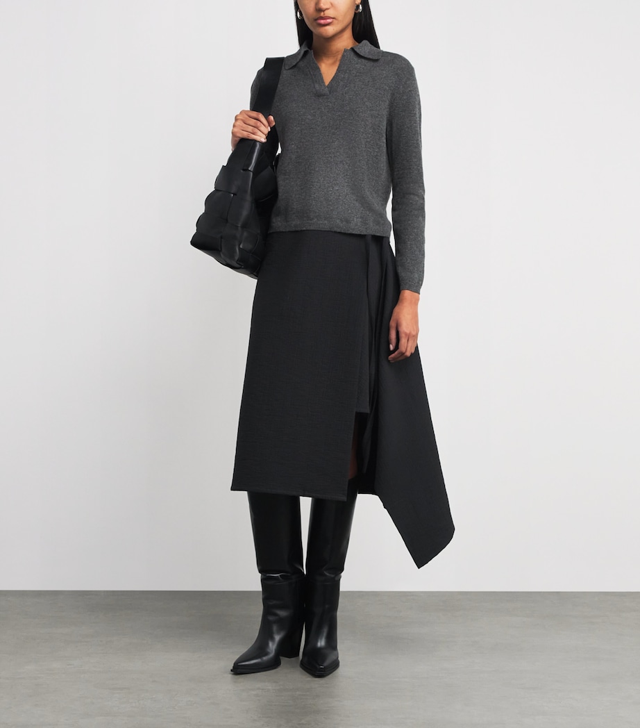 Virgin Wool-Cashmere Moxa Sweater 003 DARK GREY Image 2