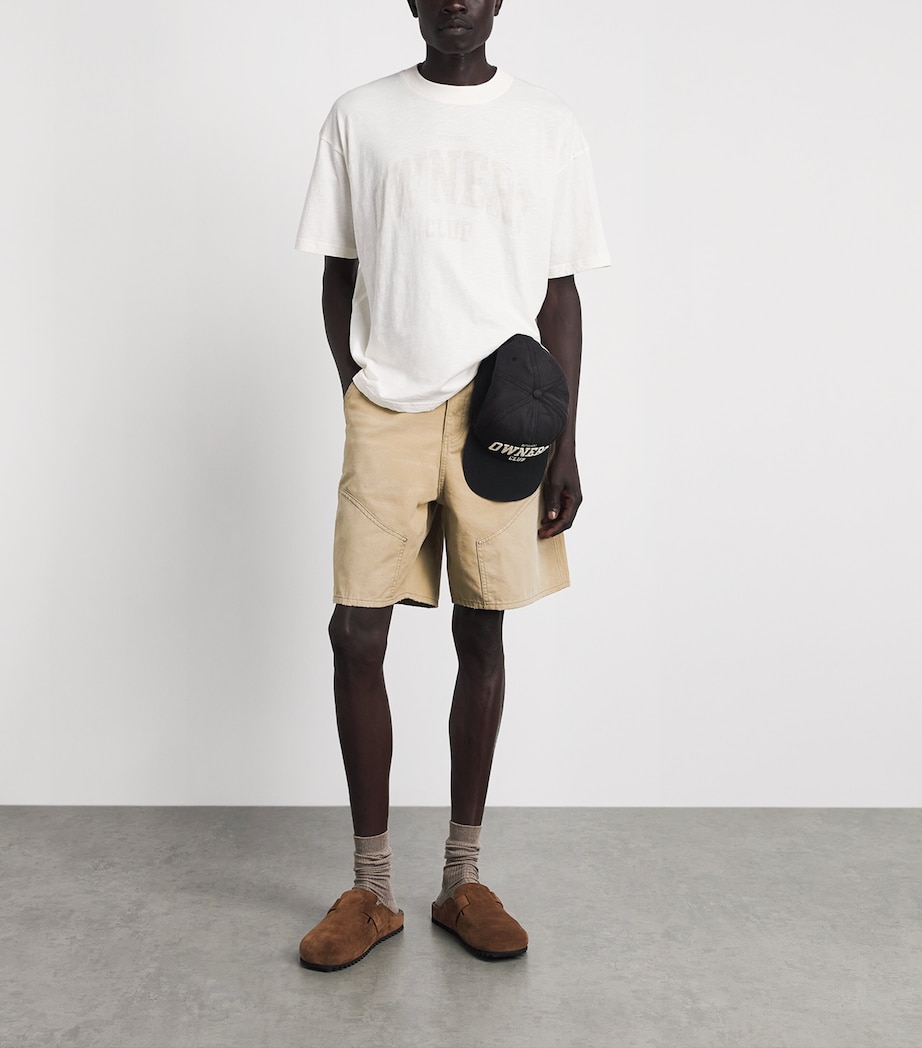 Represent Mens Carpenter Chino Shorts Beige Image 2