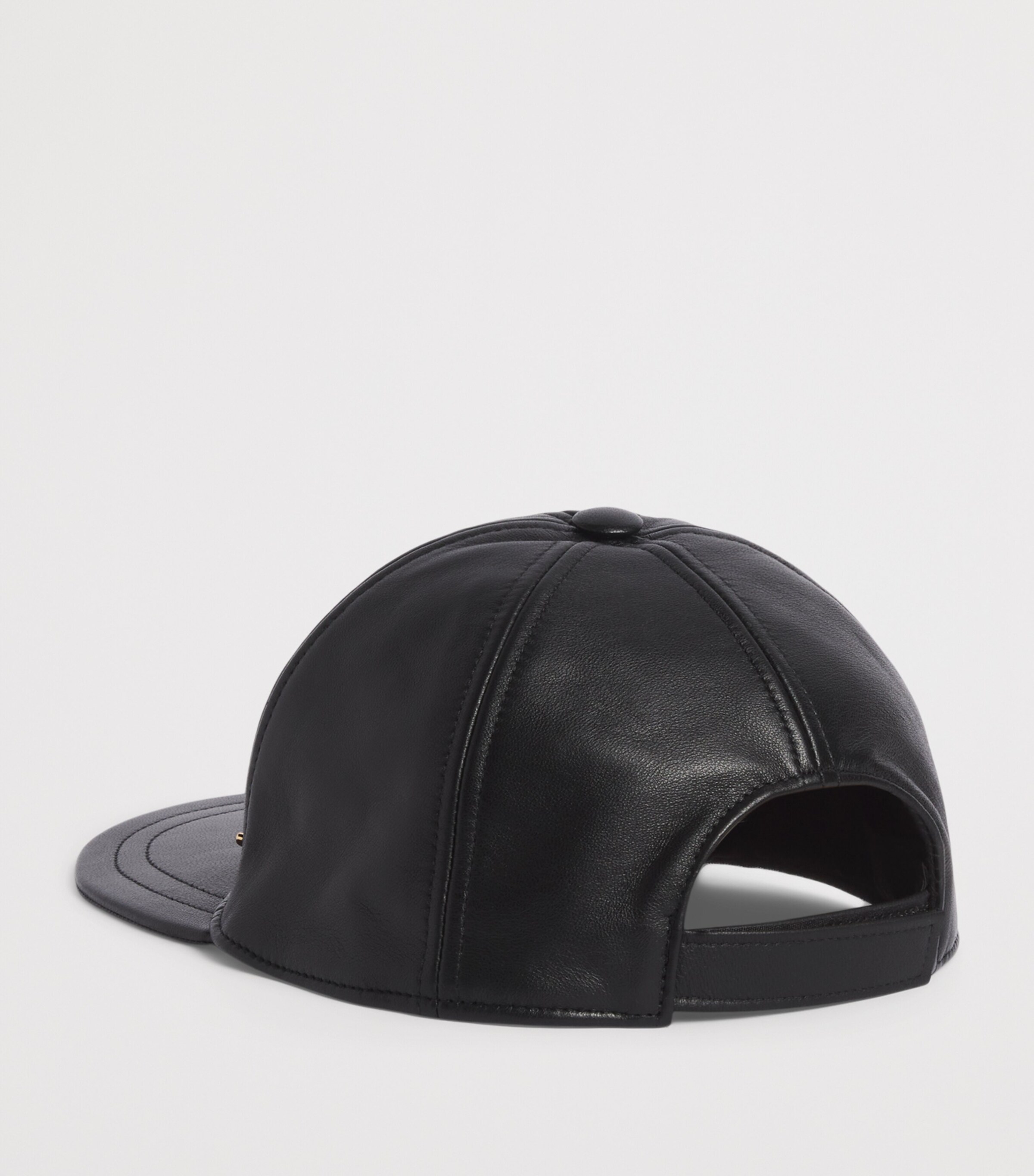 Borsalino Leather Baseball Cap Pelle Nera Image 2