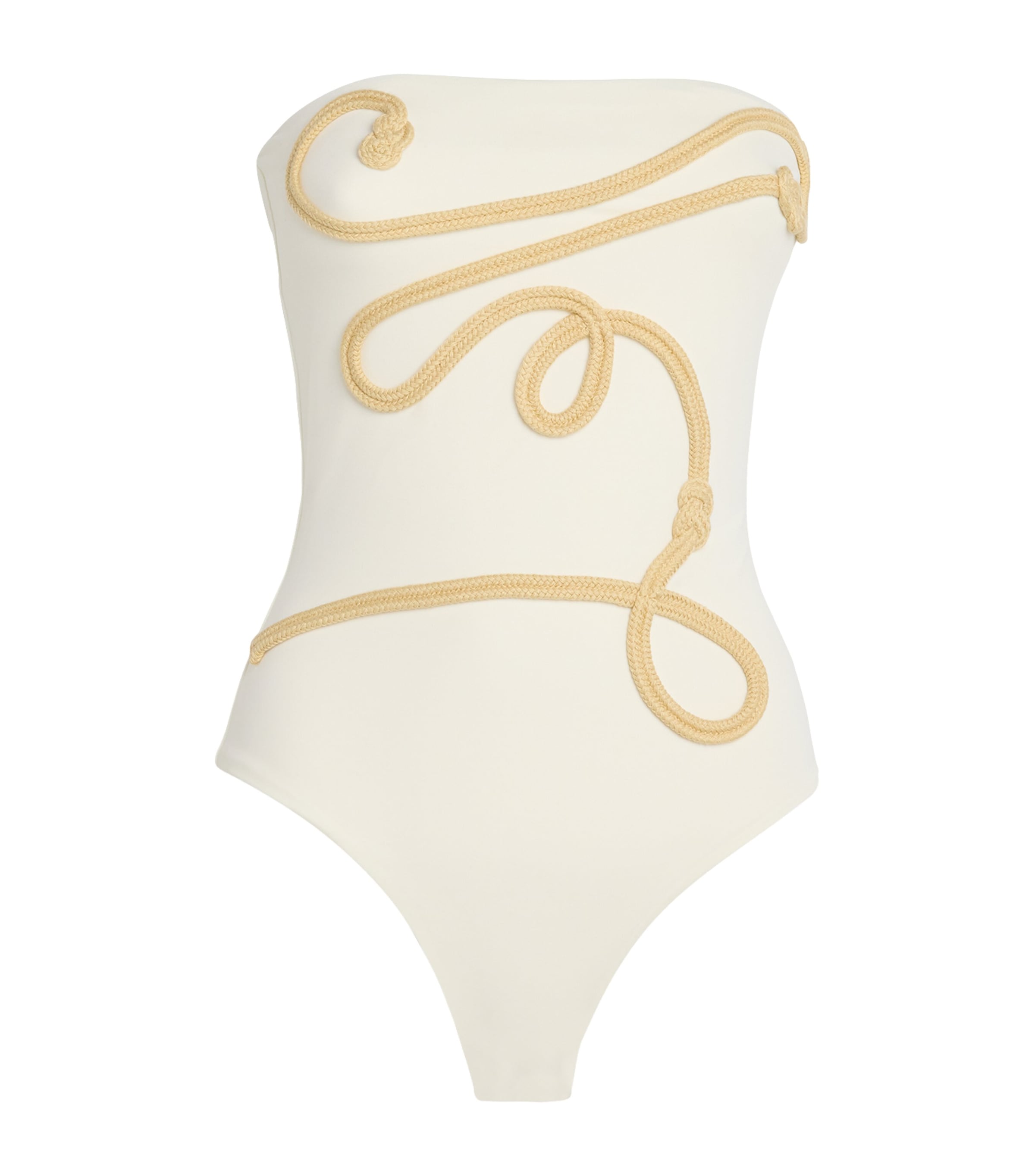 Shop Johanna Ortiz Palmy Texture Swimsuit In White