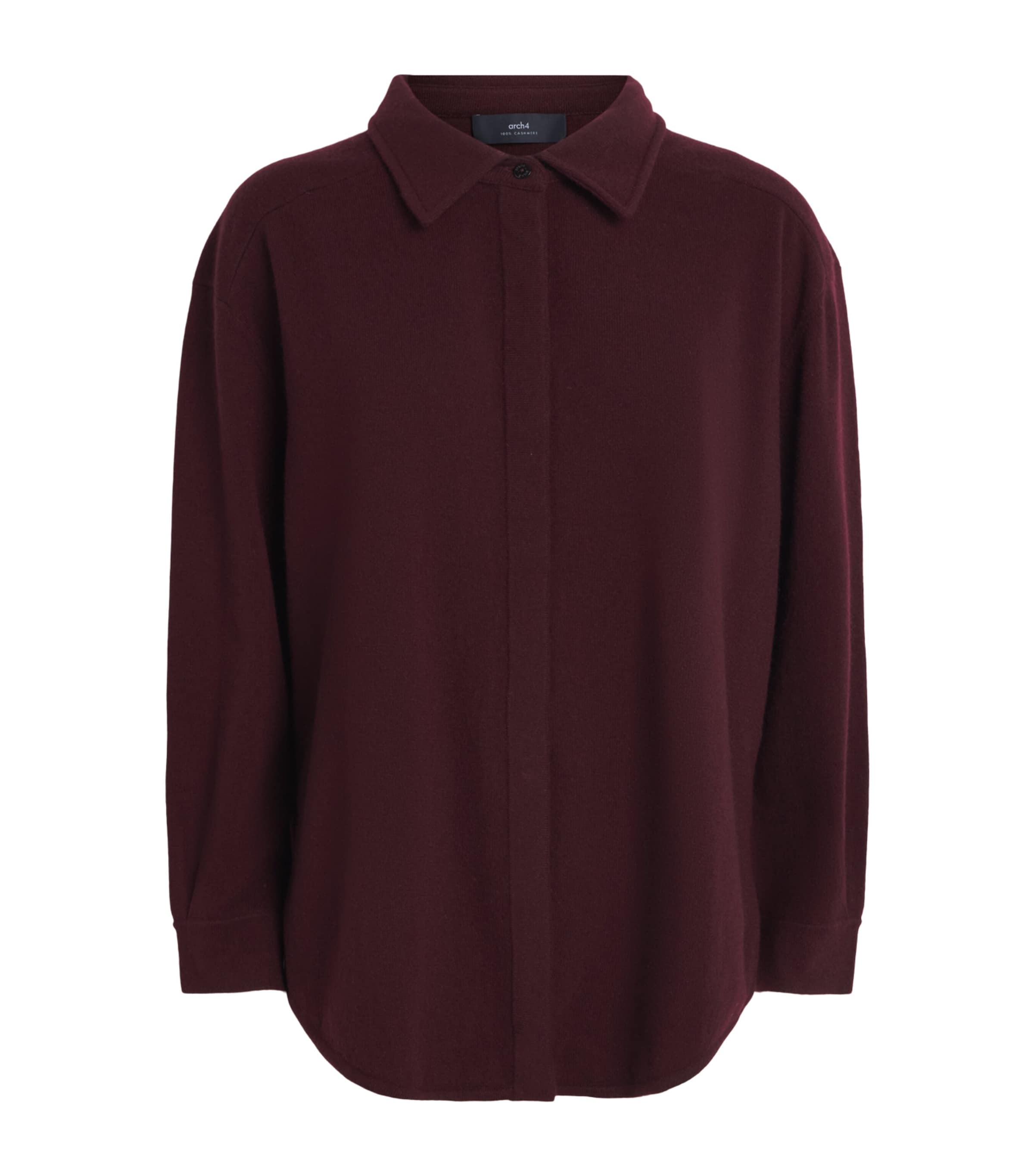 arch 4 Womens Cashmere New Bonnie Shirt Deep Burgundy Image 1