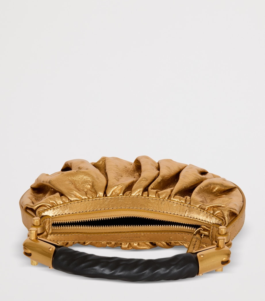 Mini Leather Ebene Top-Handle Bag 1KA OR Image 4