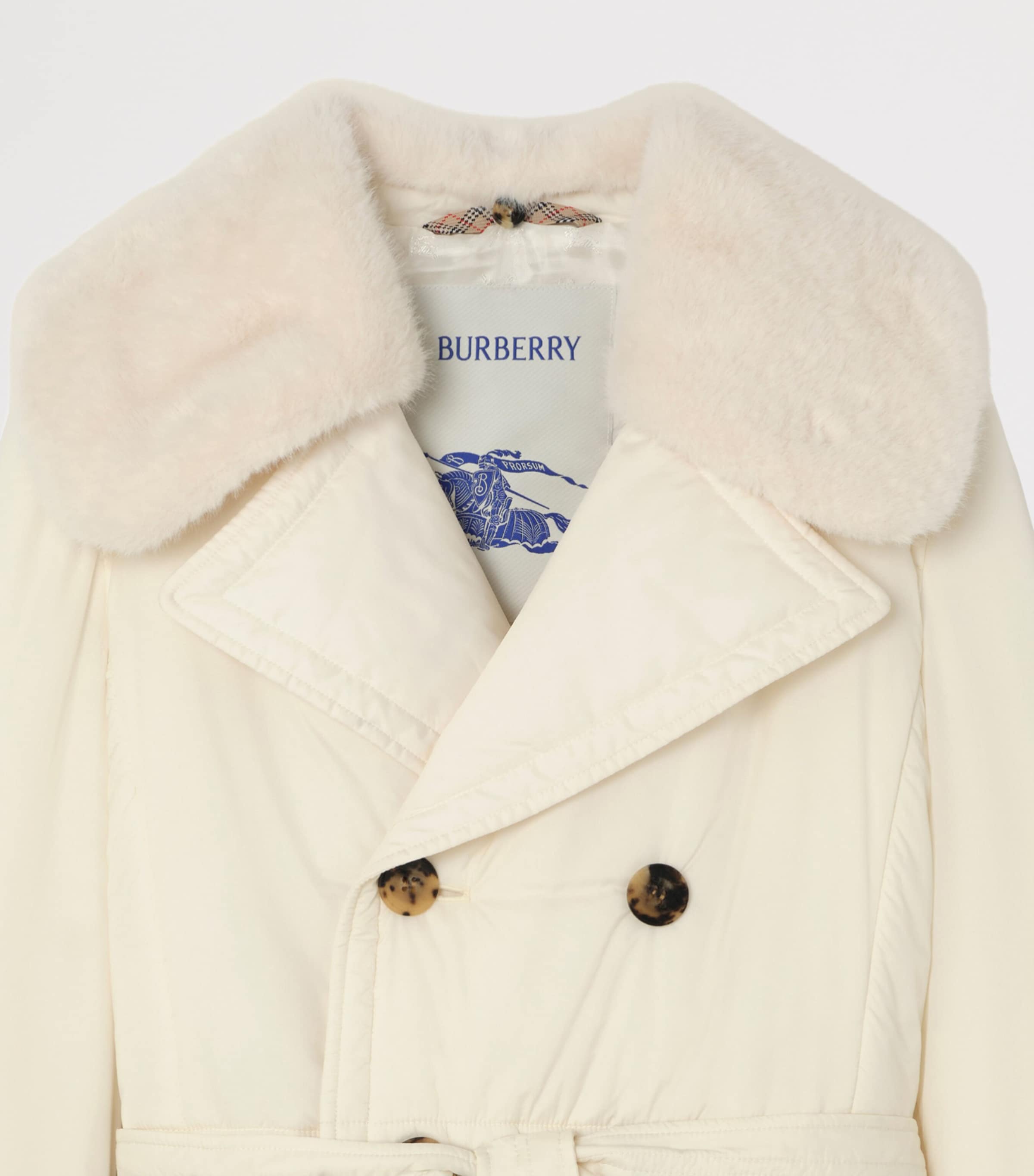 Burberry White Padded Hertford Trench Jacket | Harrods US