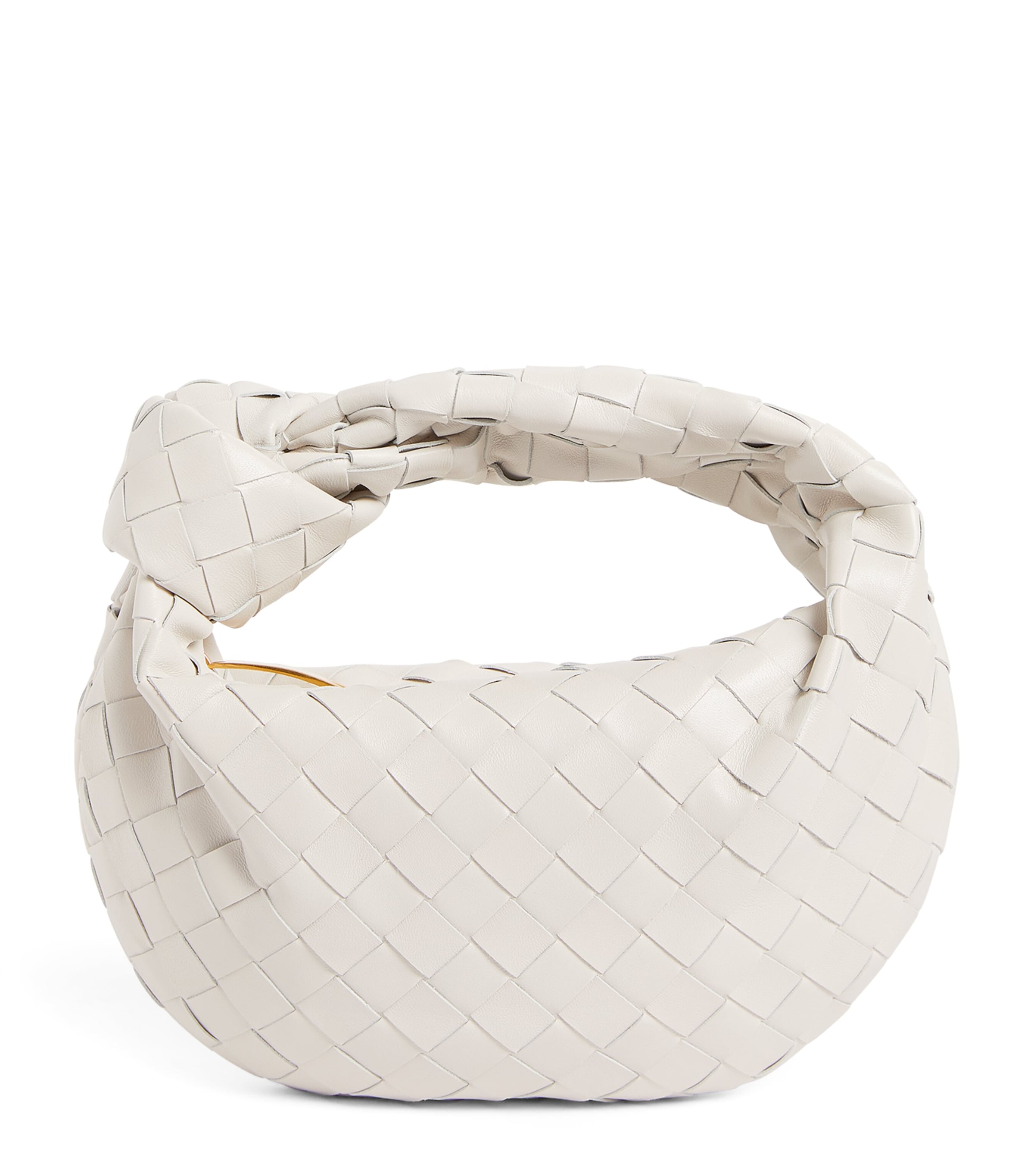 Bottega Veneta Mini Leather Jodie Bag Chalk Gold Image 2