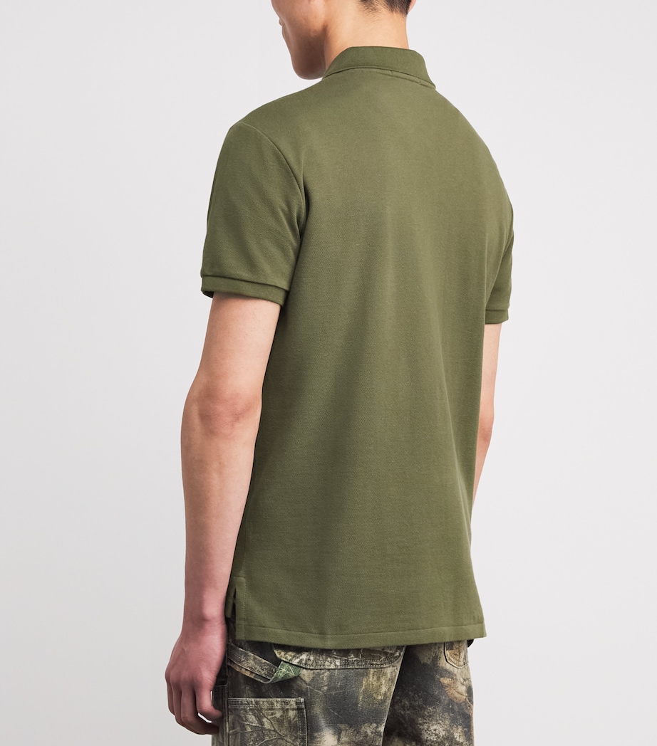 Polo Ralph Lauren Mens Cotton Mesh Polo Pony Polo Shirt Green Image 4
