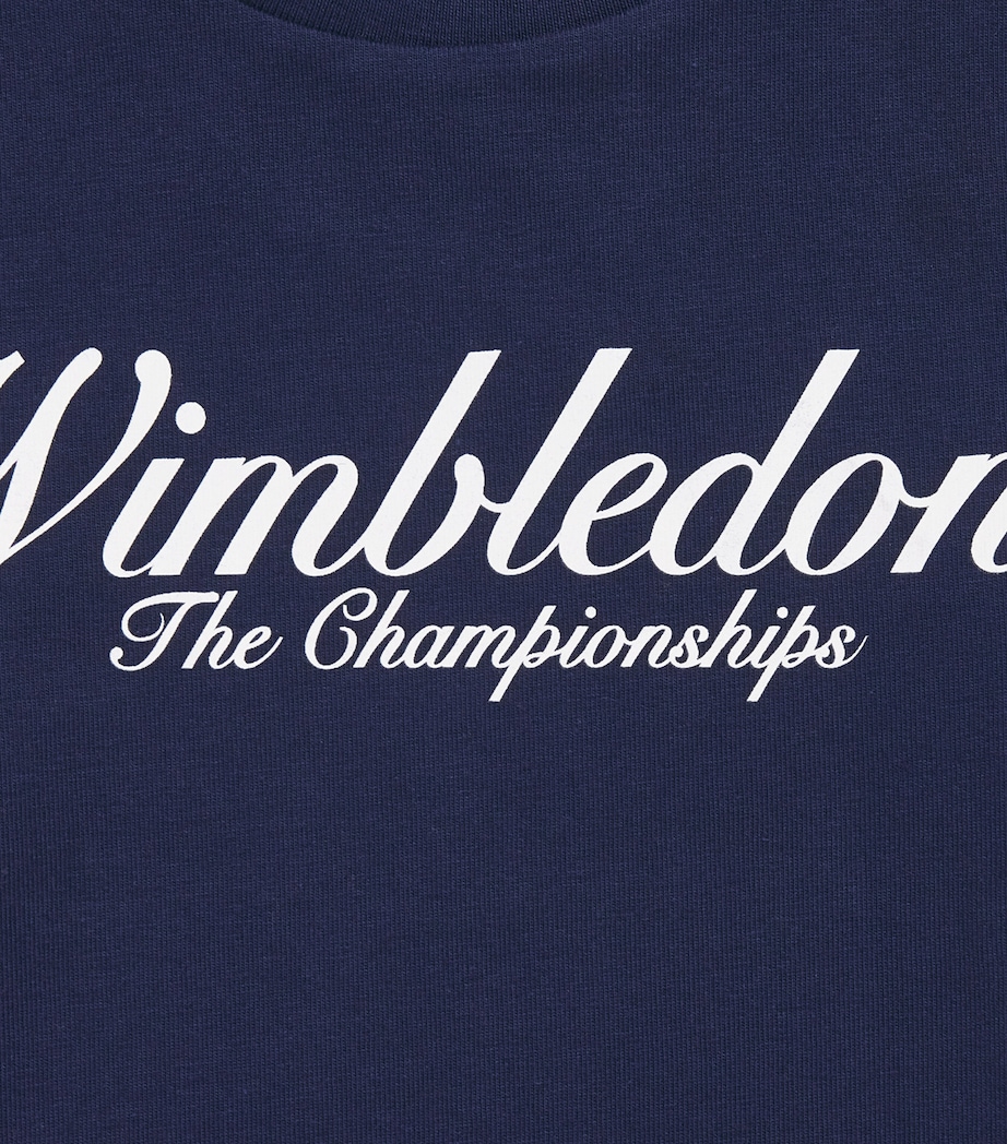 Ralph Lauren Kids x Wimbledon T-Shirt (2-7 Years) Navy Image 3