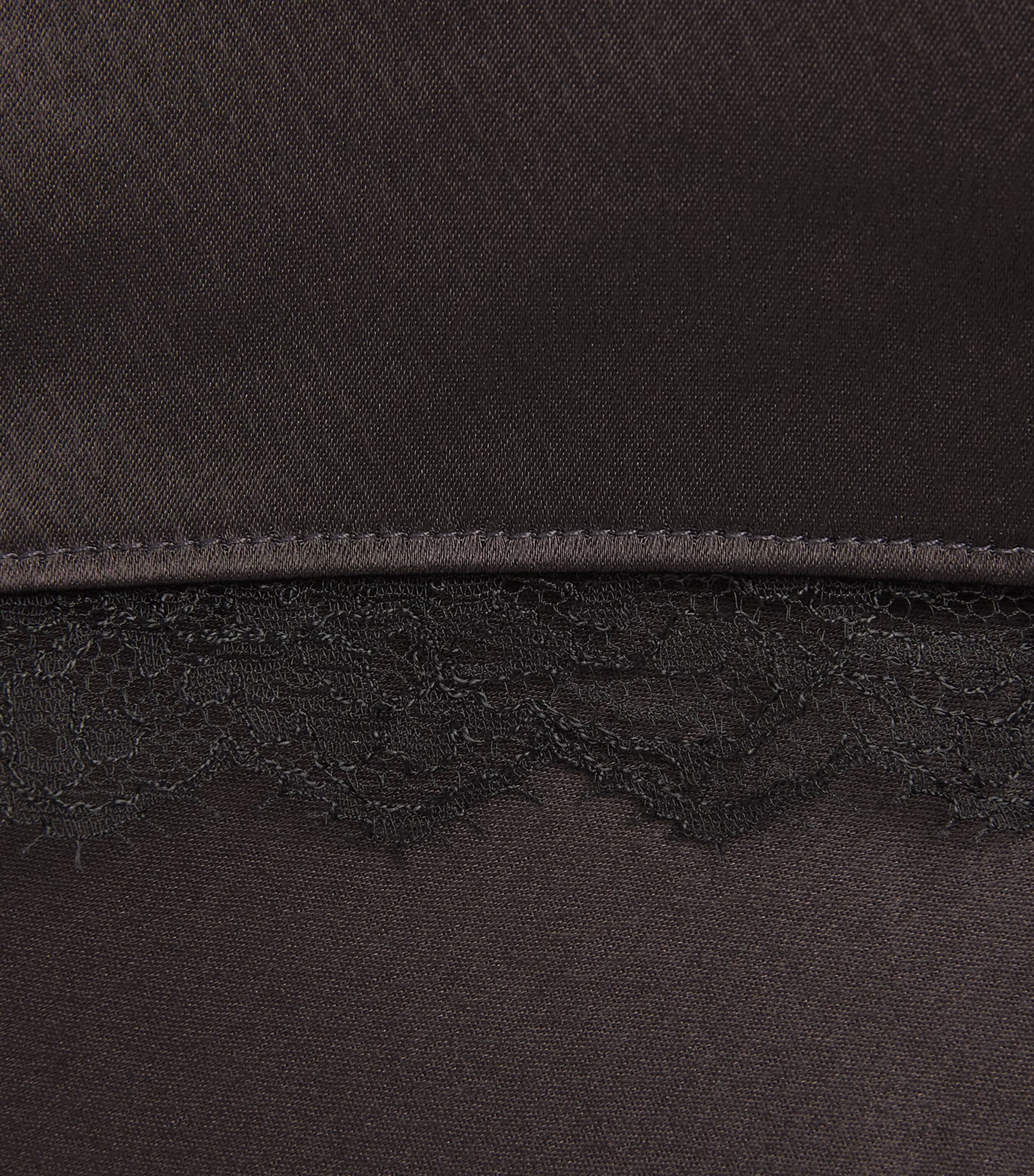 LESET Womens Lace-Trim Barb Tank Top Chocolate Image 6